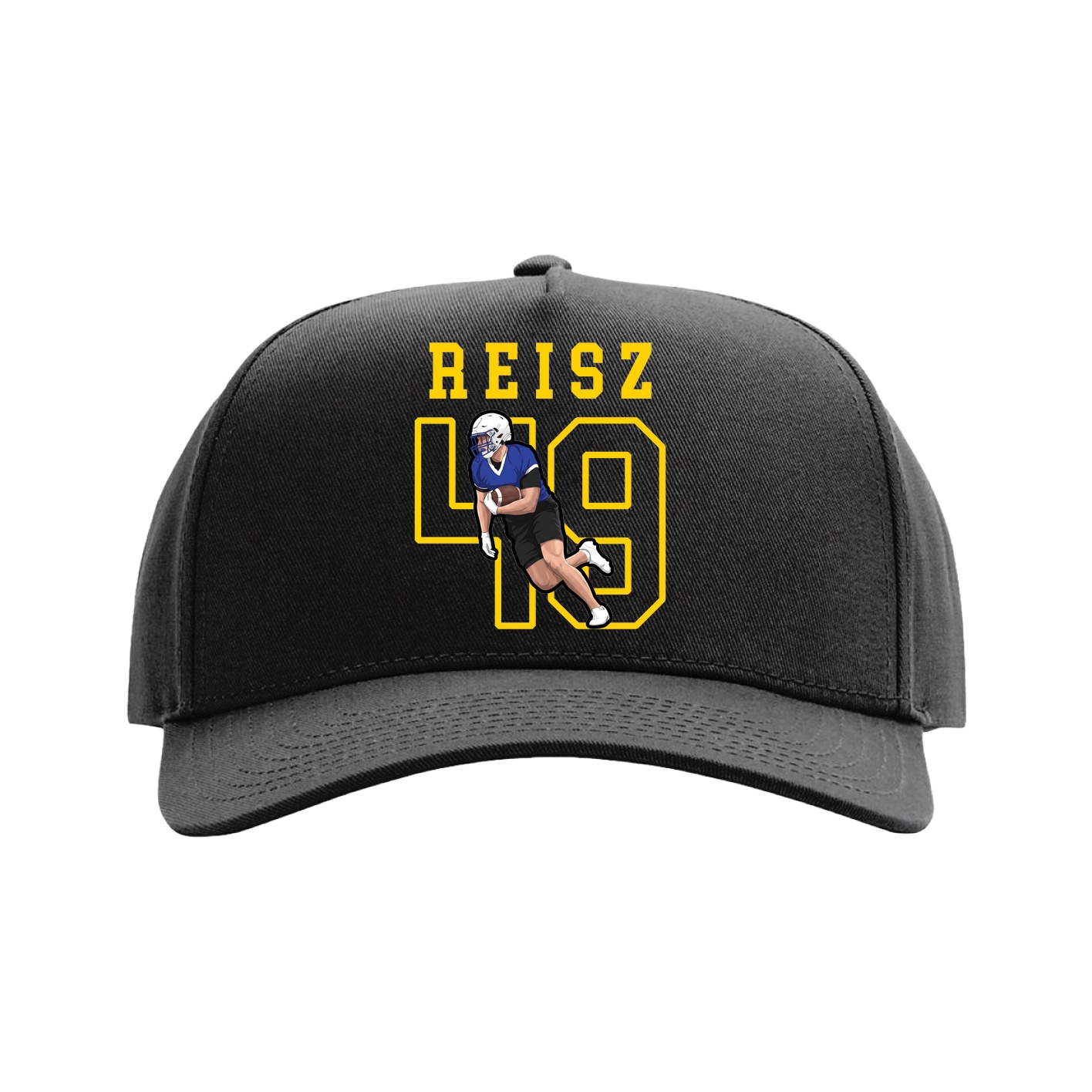 Full Fabric Five-Panel Champ Cap — Shirsey in Black