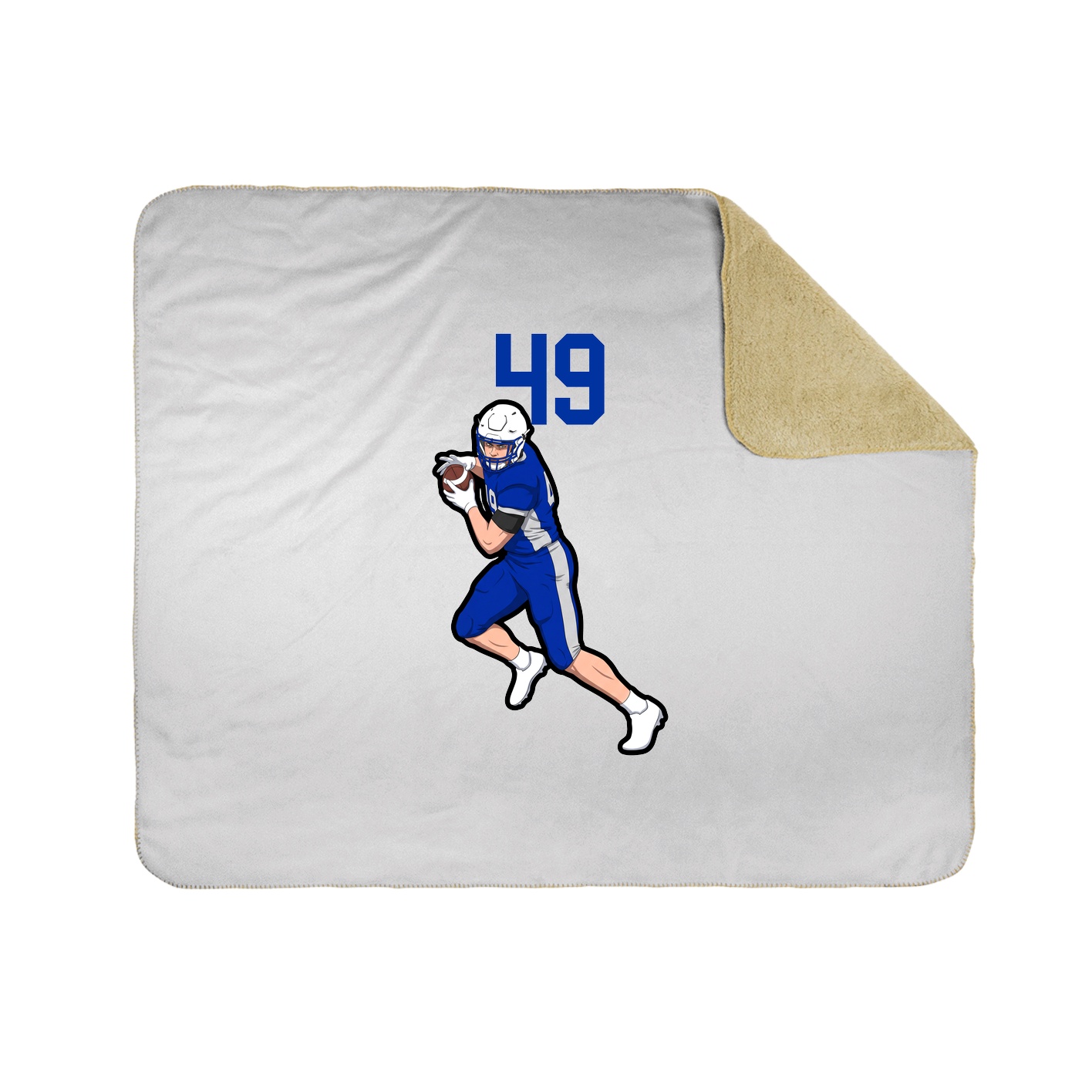Throw Blanket — Number Top in White
