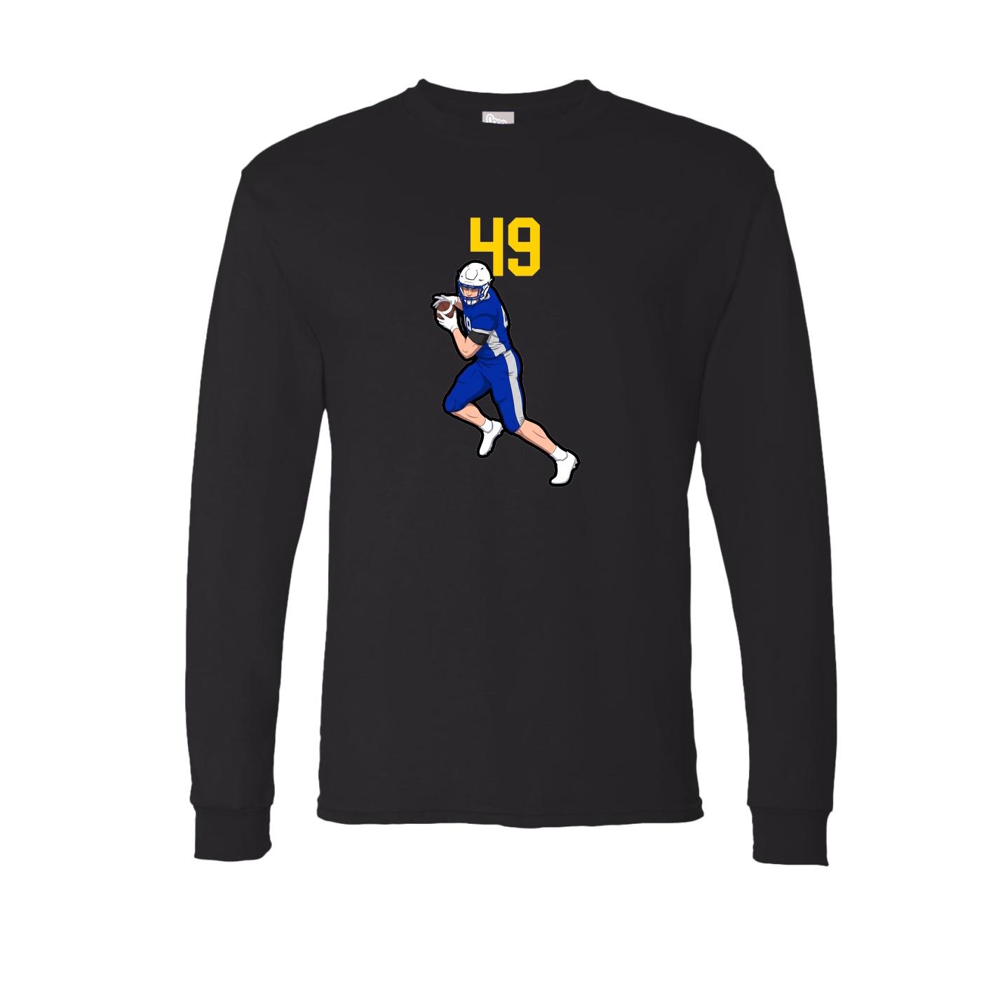 Long Sleeve Tee — Number Top in Black