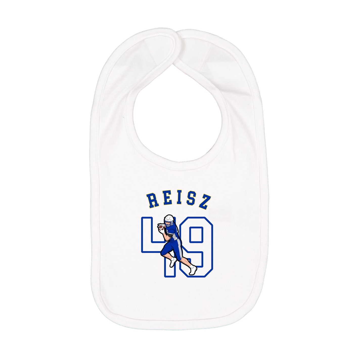 Infant Bib — Shirsey Arch in White