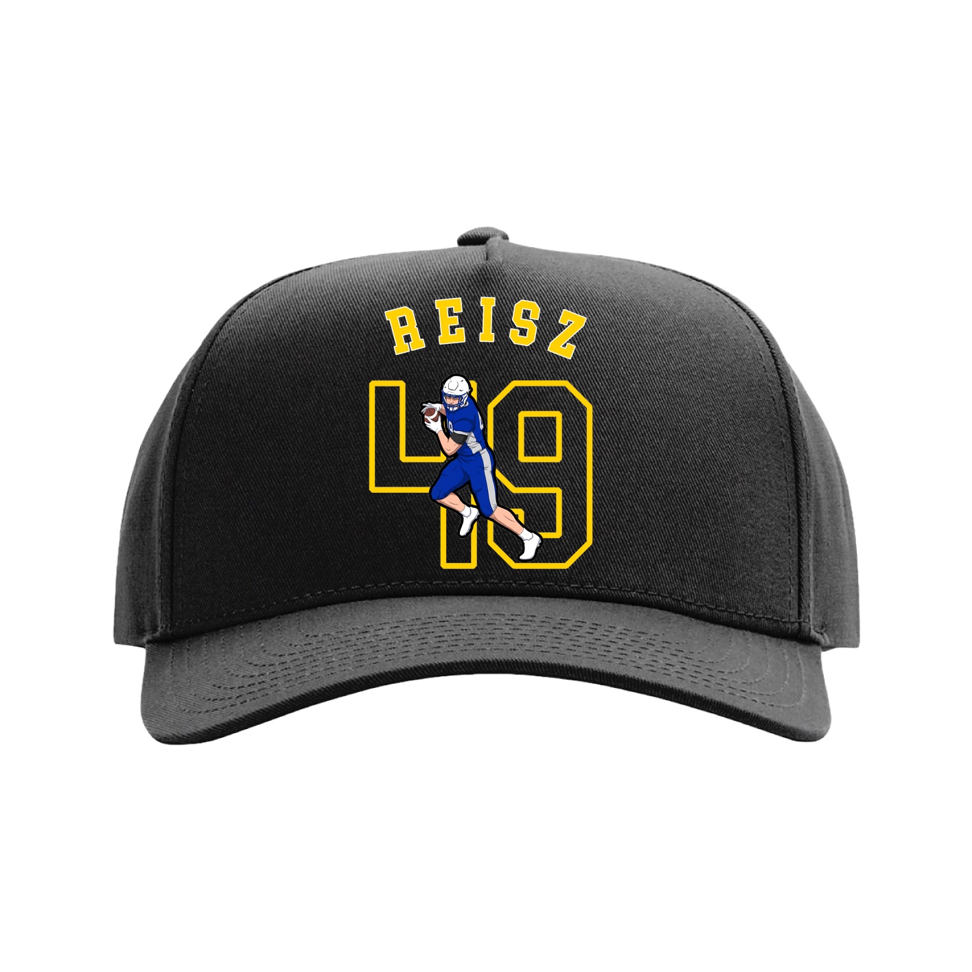 Full Fabric Five-Panel Champ Cap — Shirsey Arch in Black