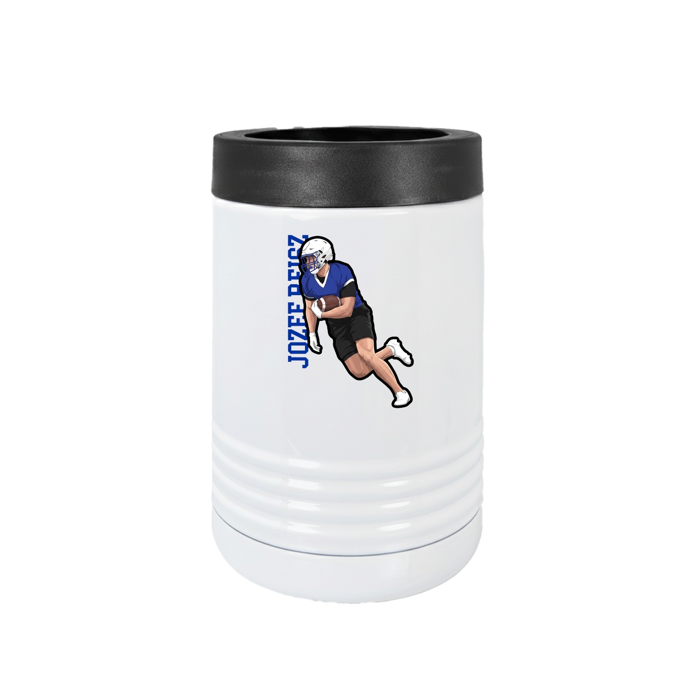 Beverage Holder — Name Vertical in White