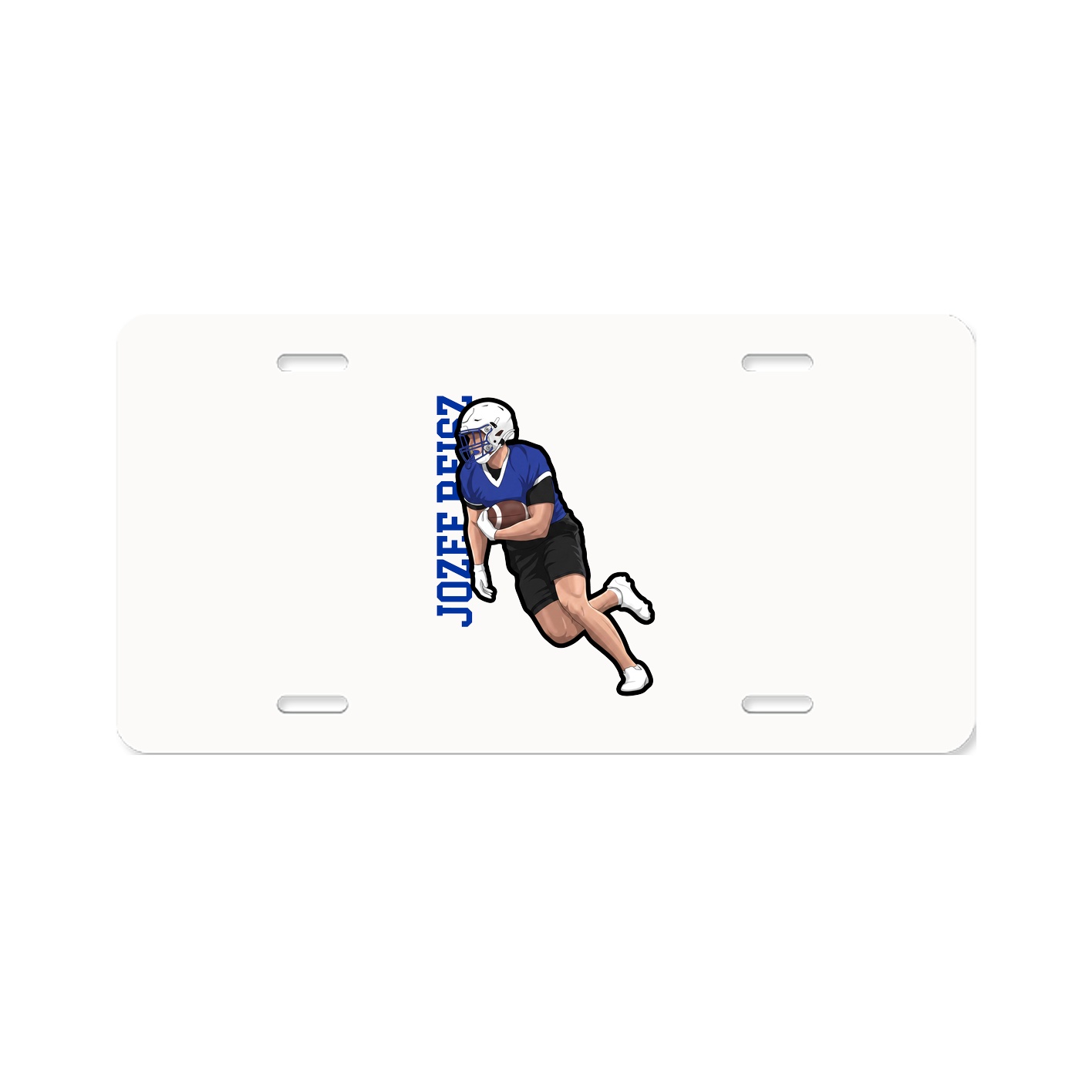 License Plate — Name Vertical in Classic