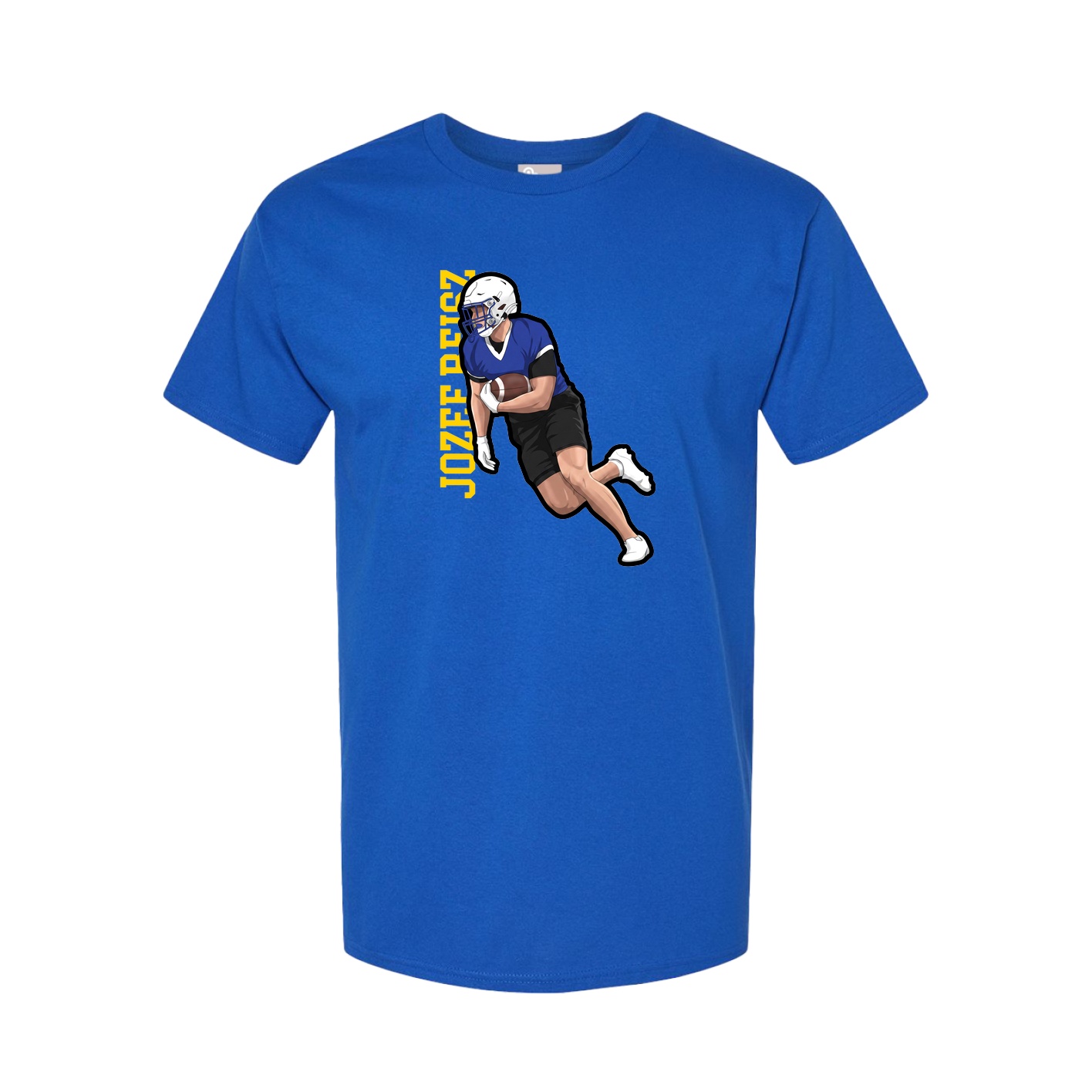 Youth Tee — Name Vertical in Royal