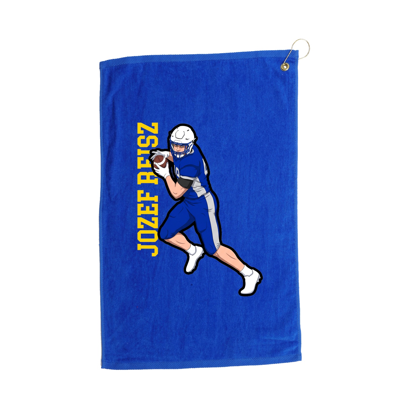 Golf Towel — Name Vertical in Royal