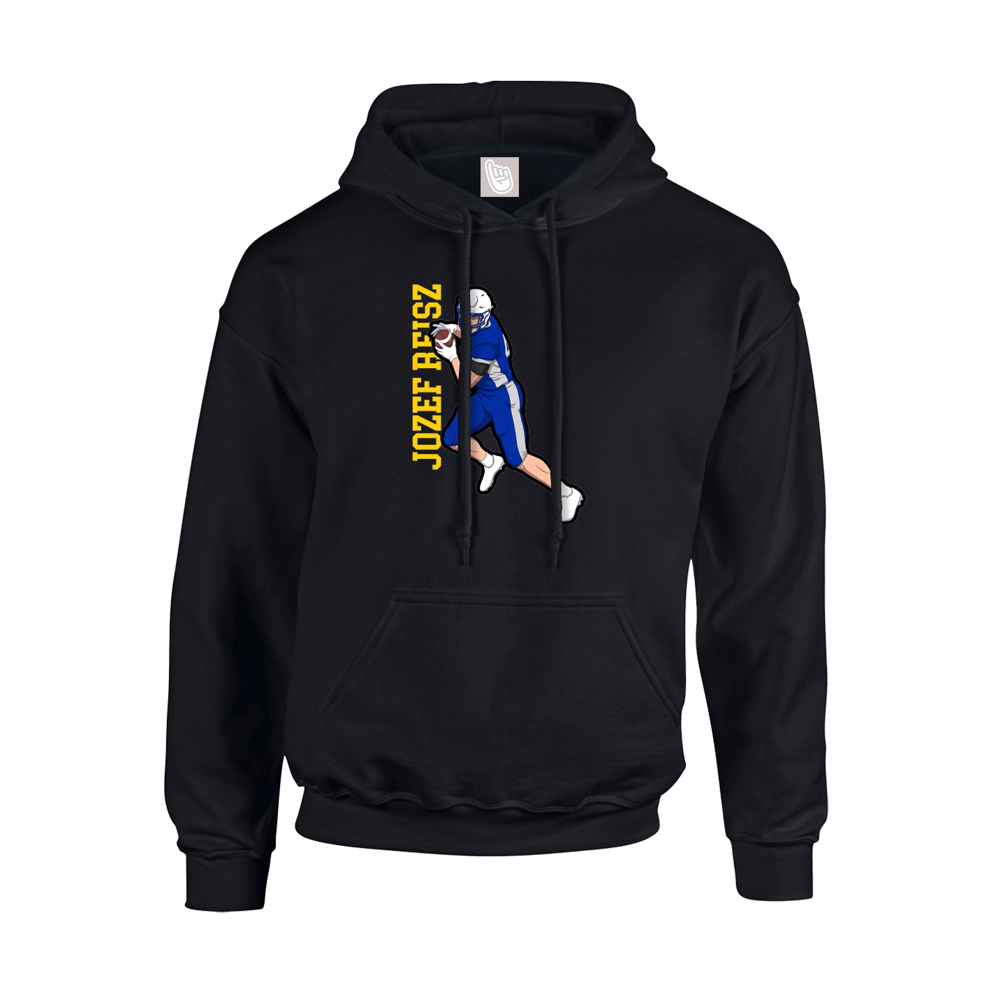 Youth Hoodie — Name Vertical in Black