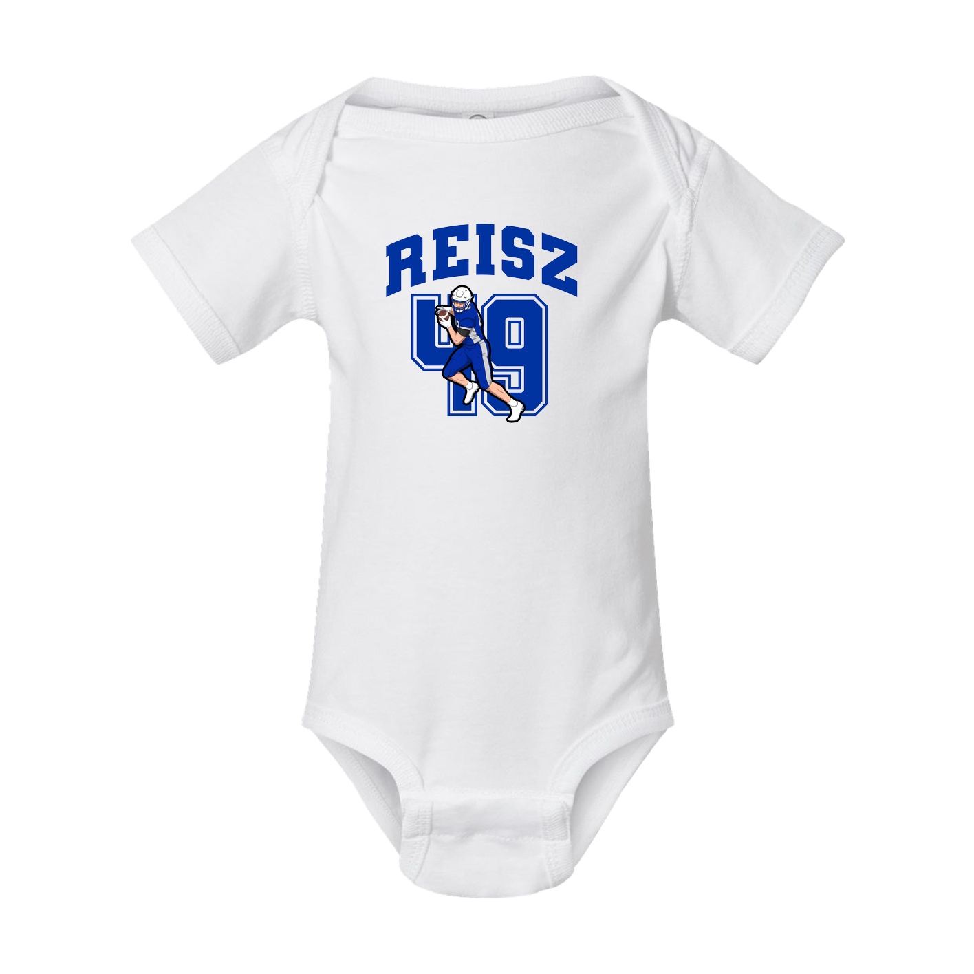 Baby Onesie — Number in White