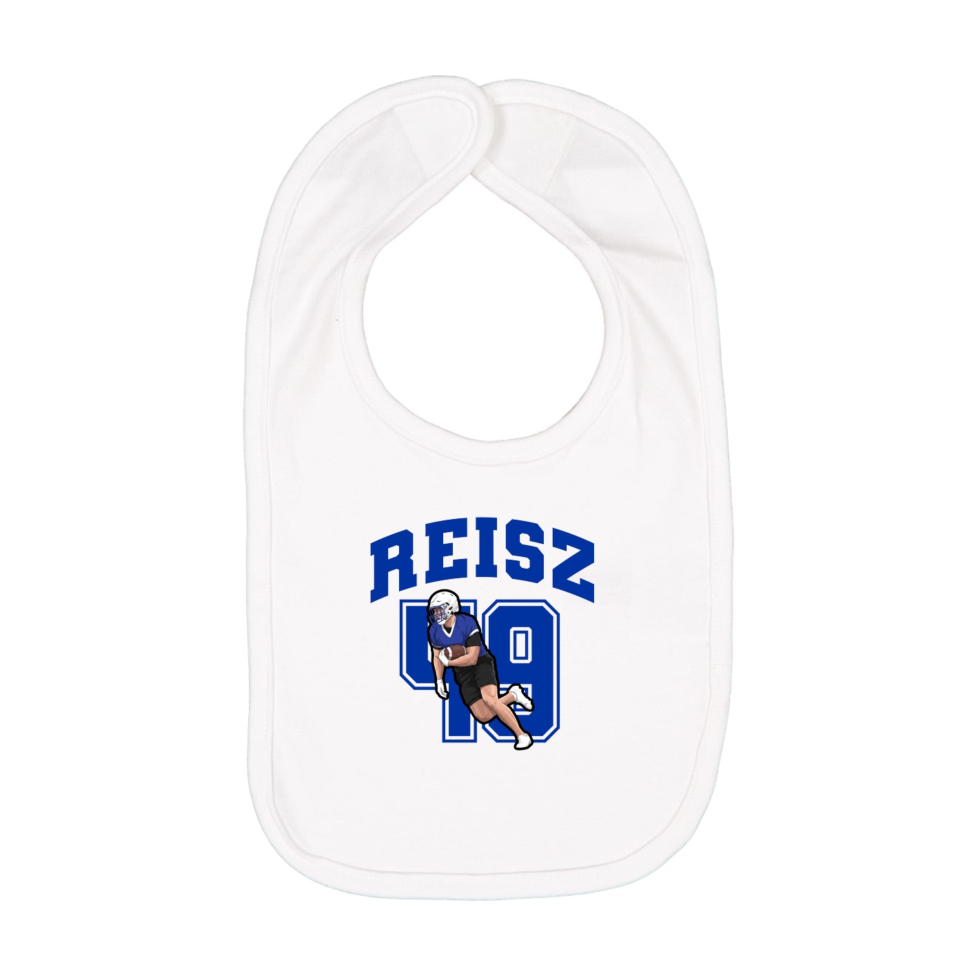 Infant Bib — Number in White