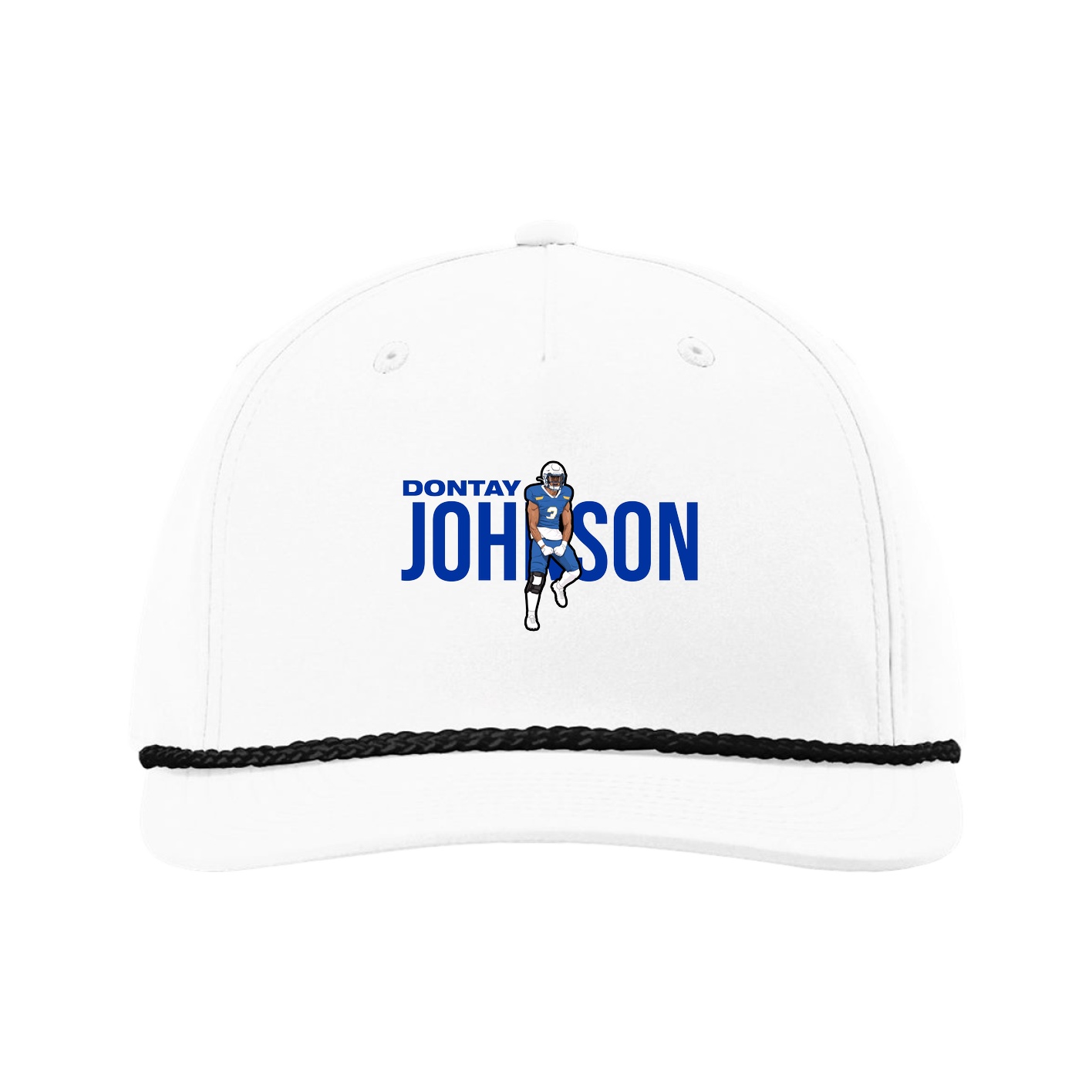 Five-Panel Classic Rope Cap — Player Name in White