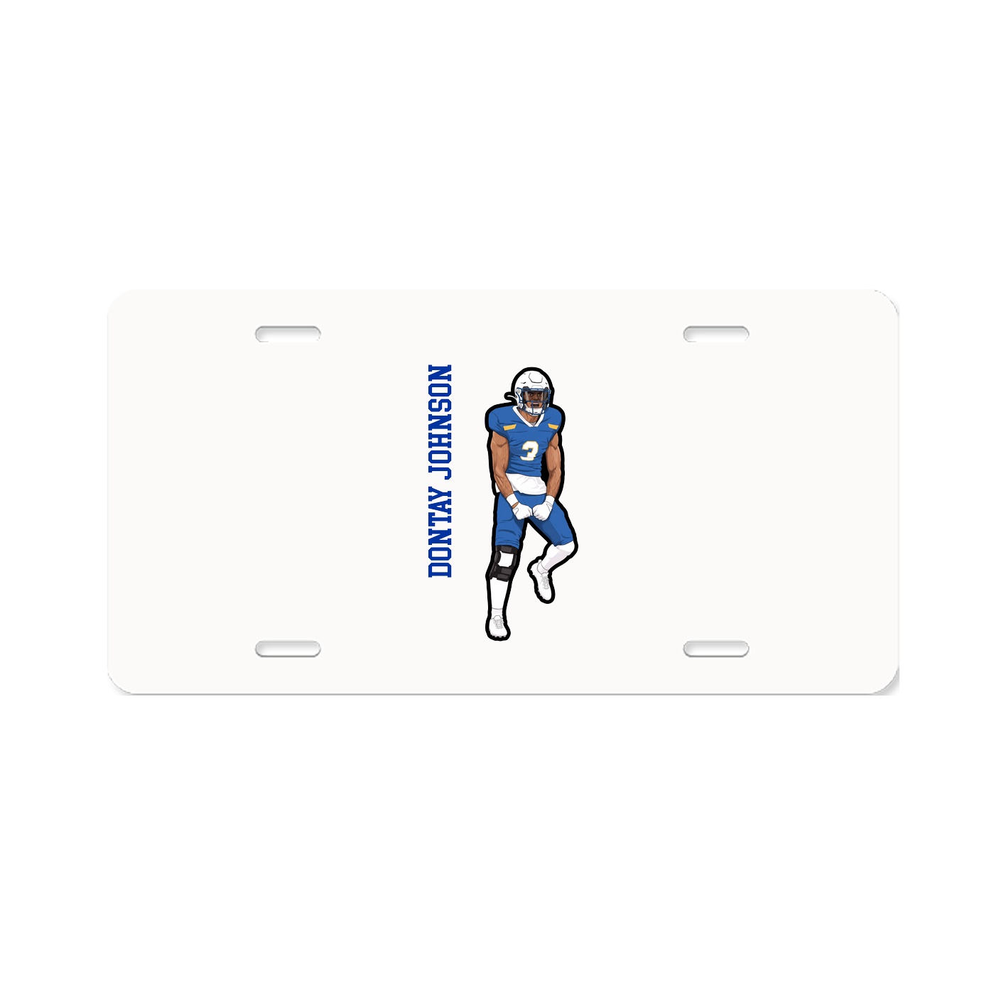 License Plate — Name Vertical in Classic