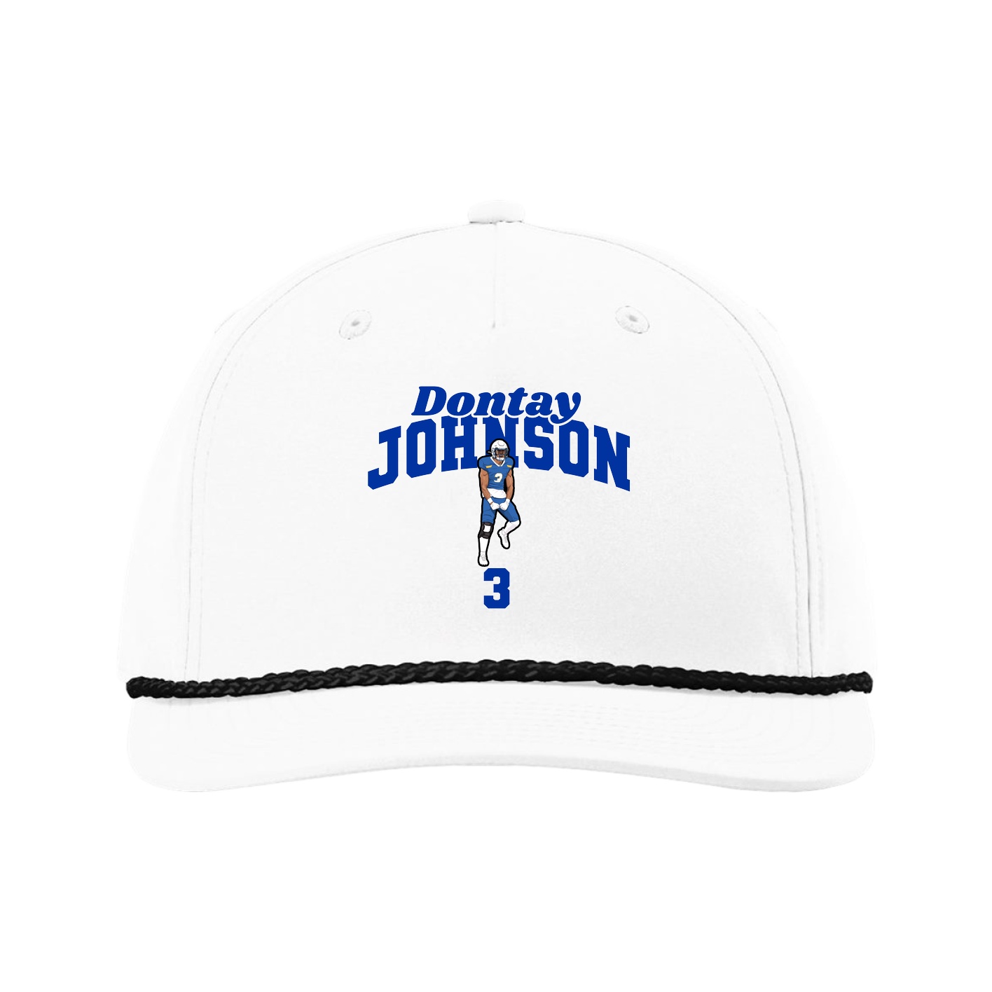 Five-Panel Classic Rope Cap — Signature Arch in White