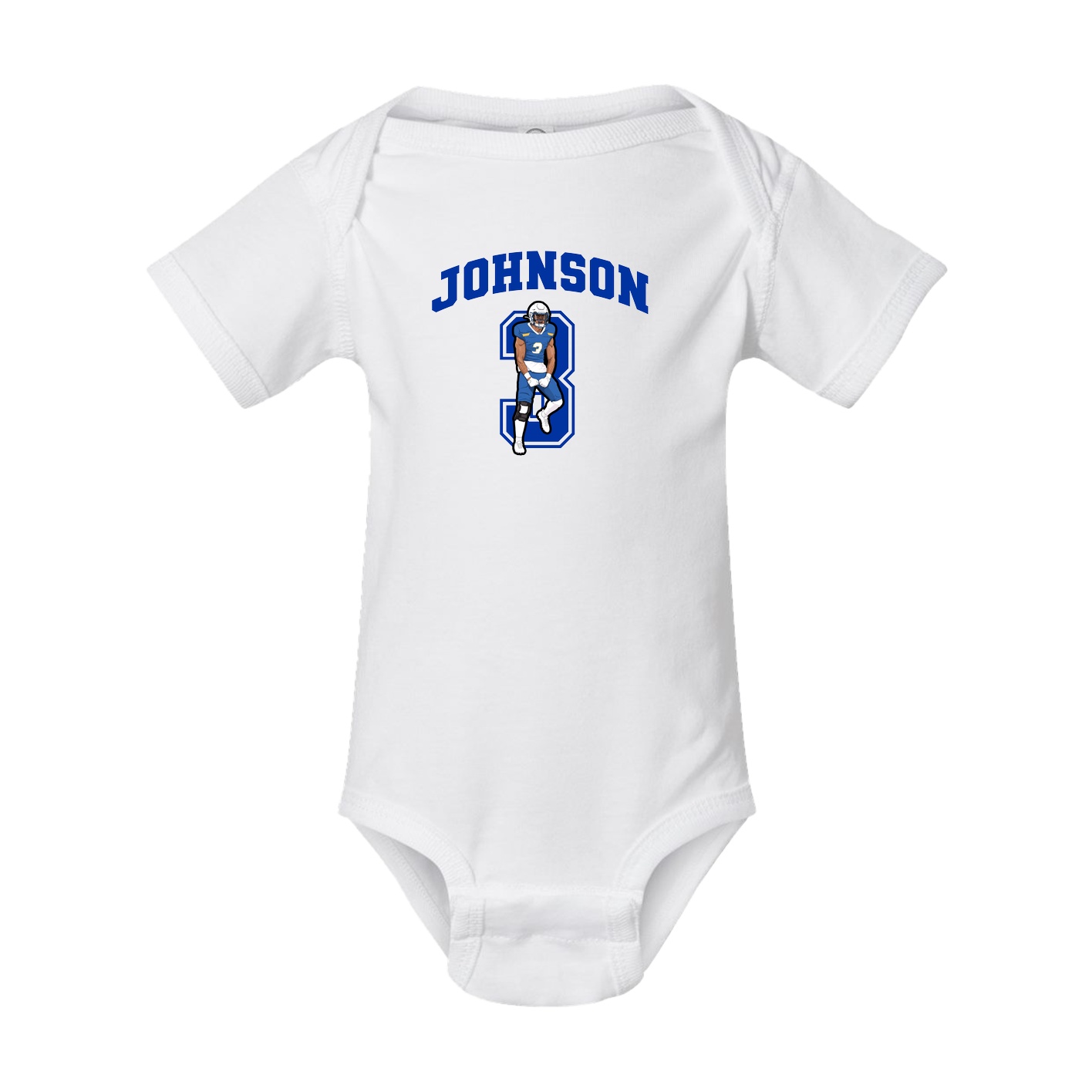 Baby Onesie — Number in White