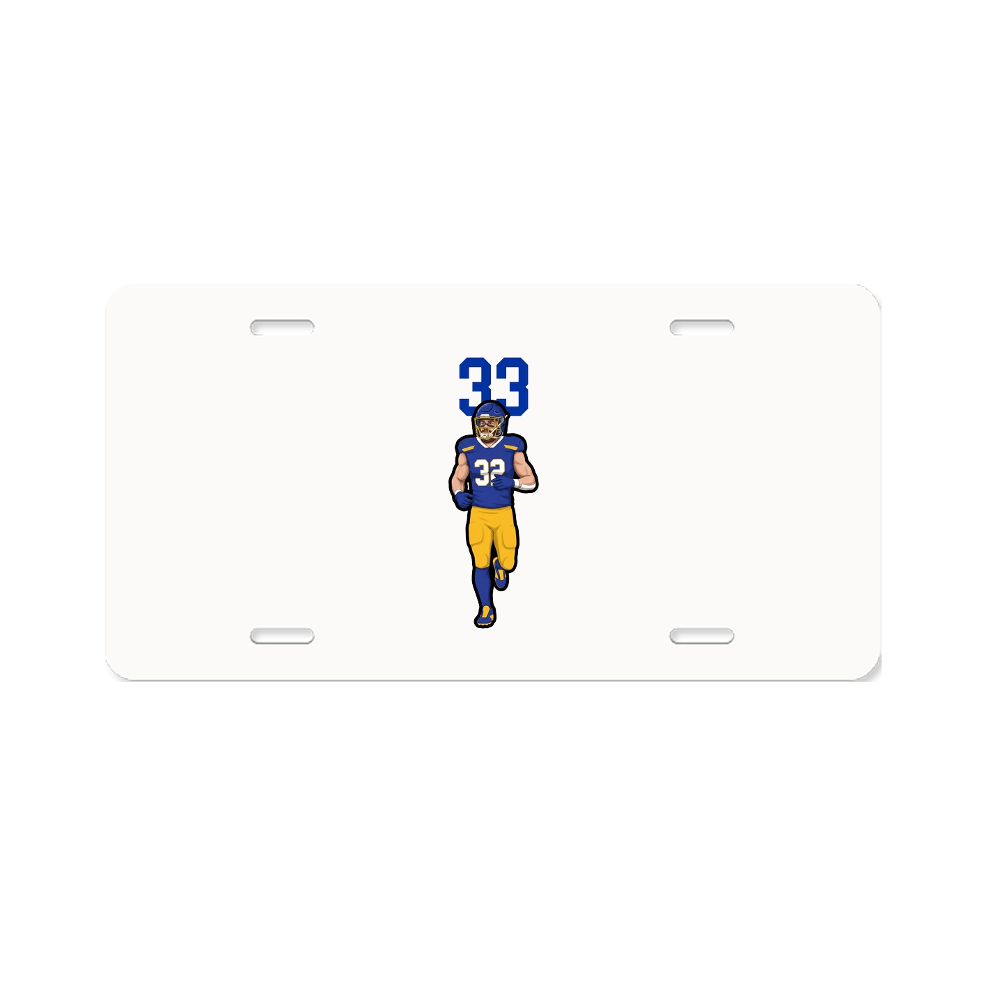 License Plate — Number Top in Classic