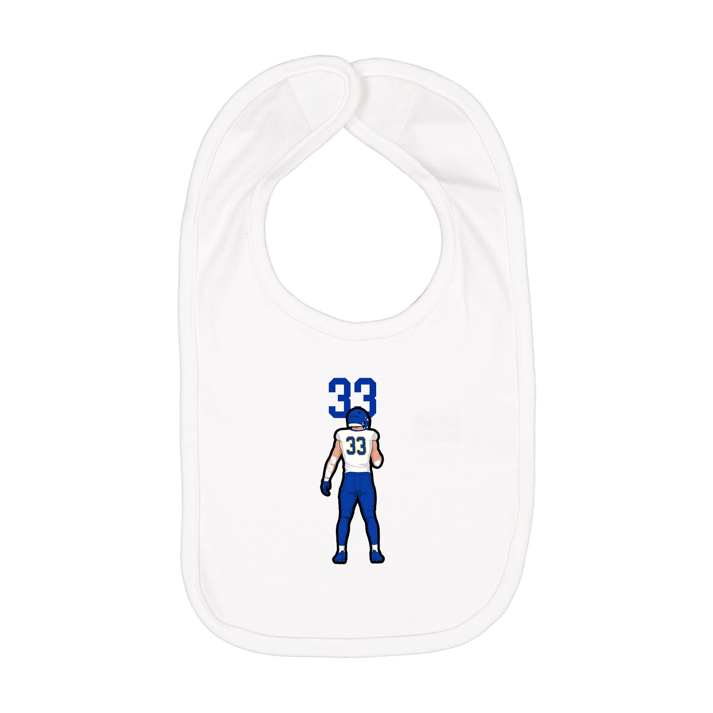 Infant Bib — Number Top in White