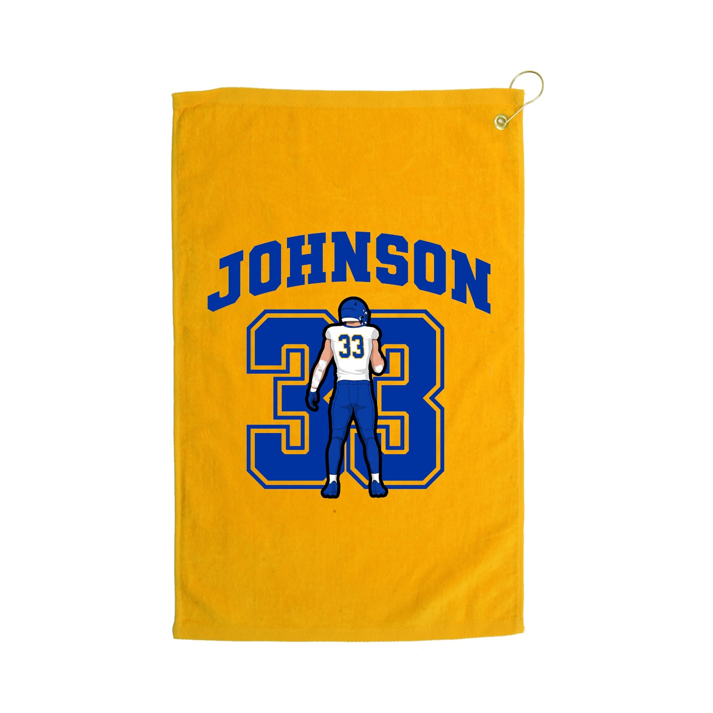 Golf Towel — Number in Gold