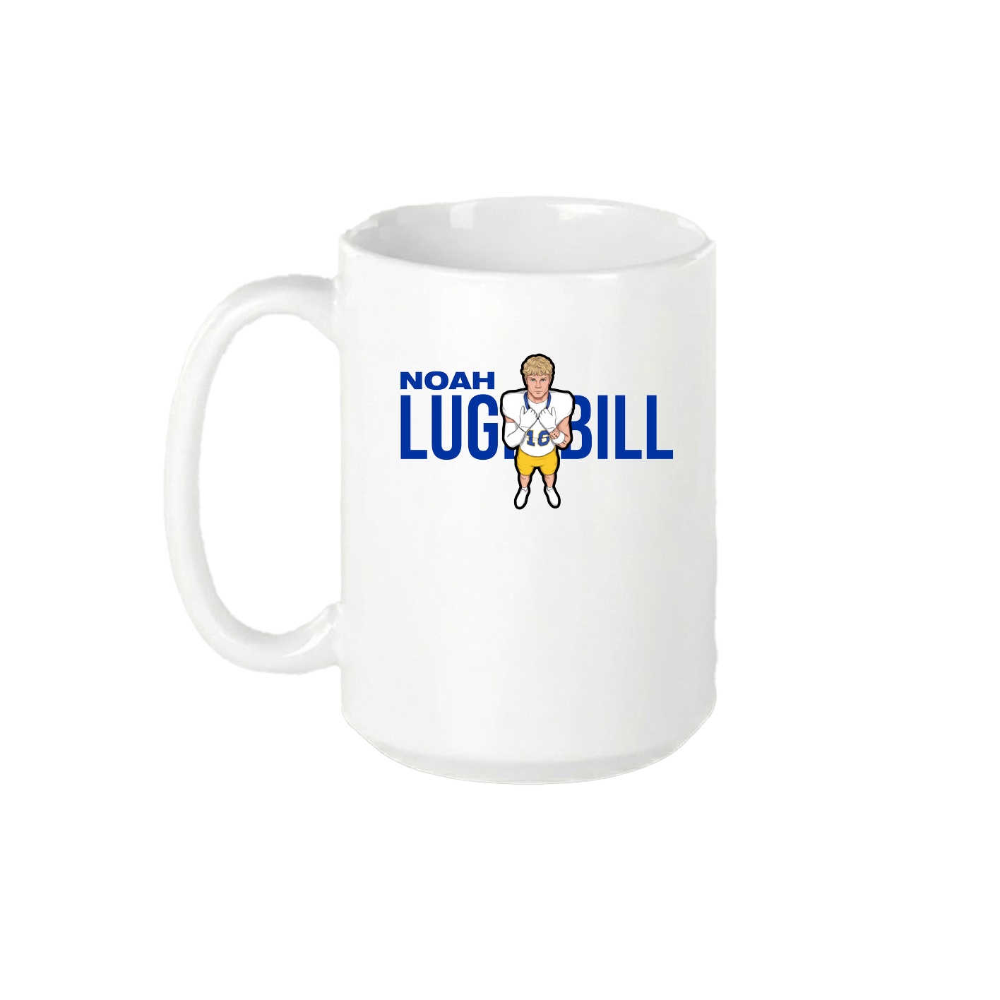 15oz Coffee Mug — Player Name in White