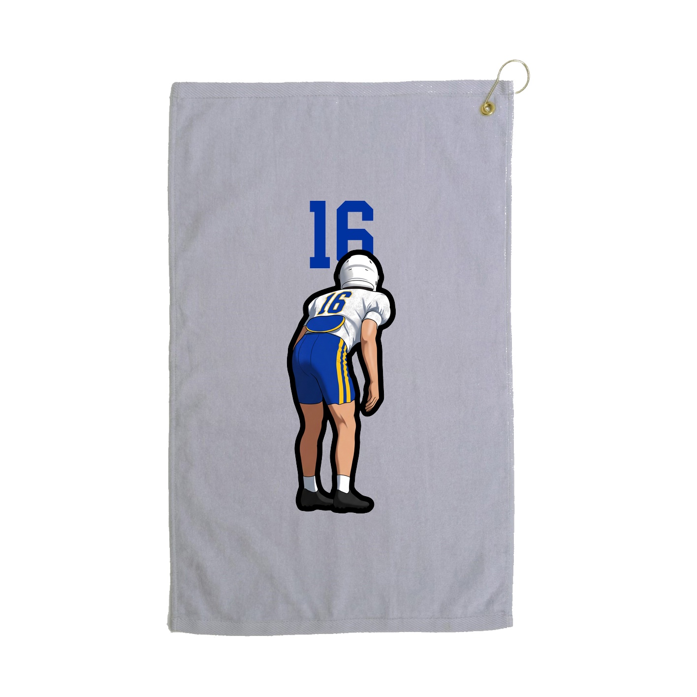 Golf Towel — Number Top in Grey