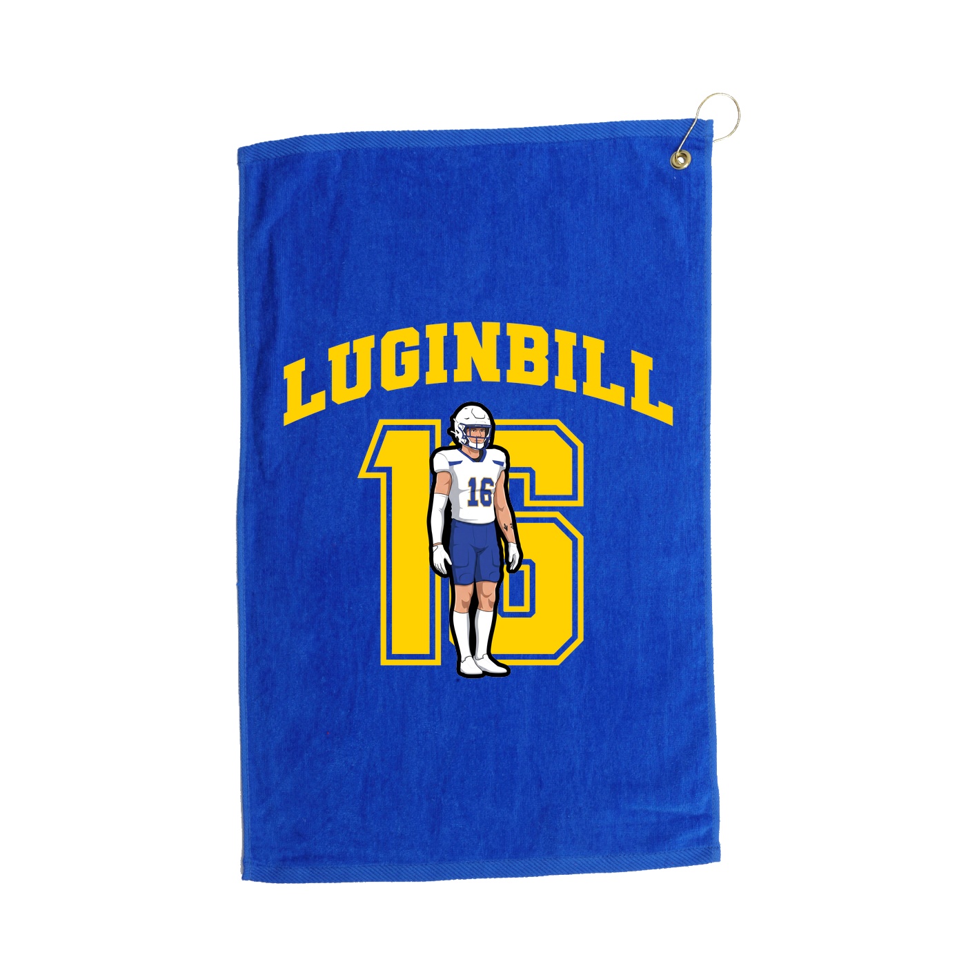 Golf Towel — Number in Royal