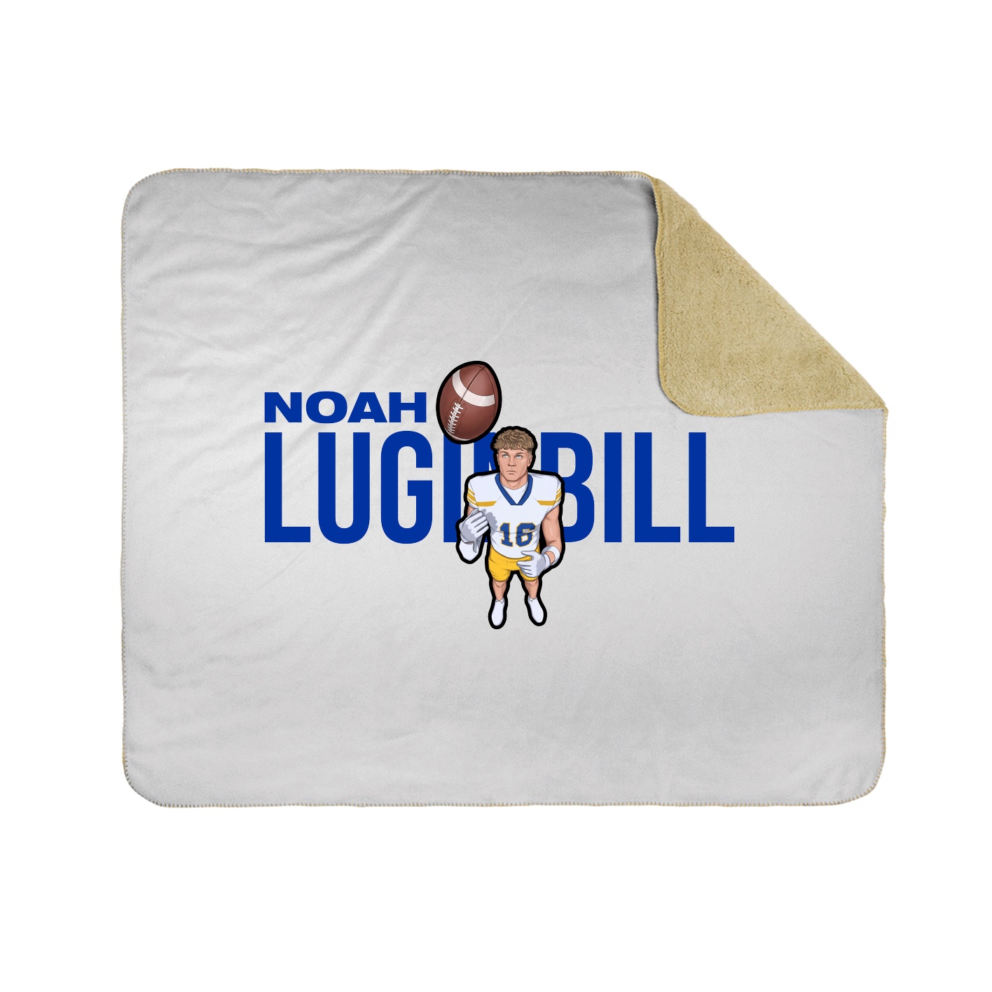 Throw Blanket — Player Name in White