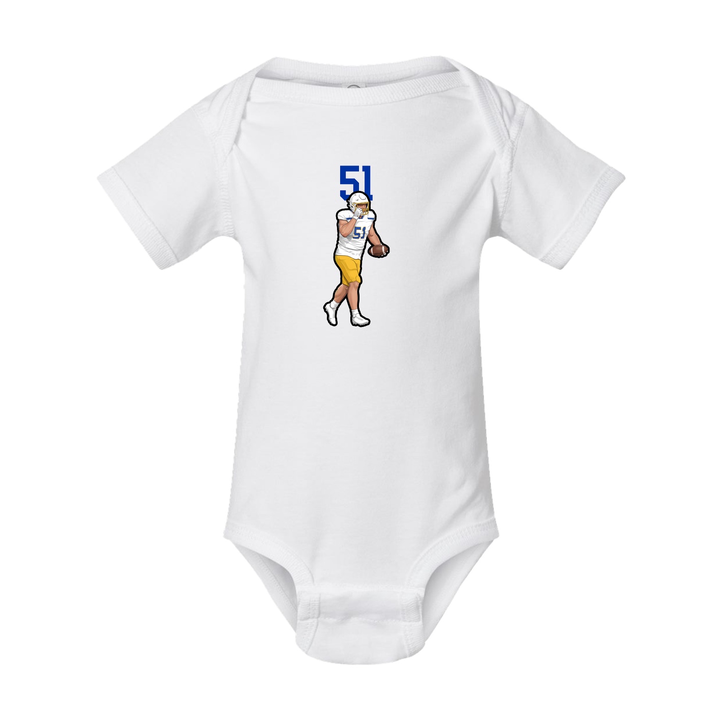 Baby Onesie — Number Top in White