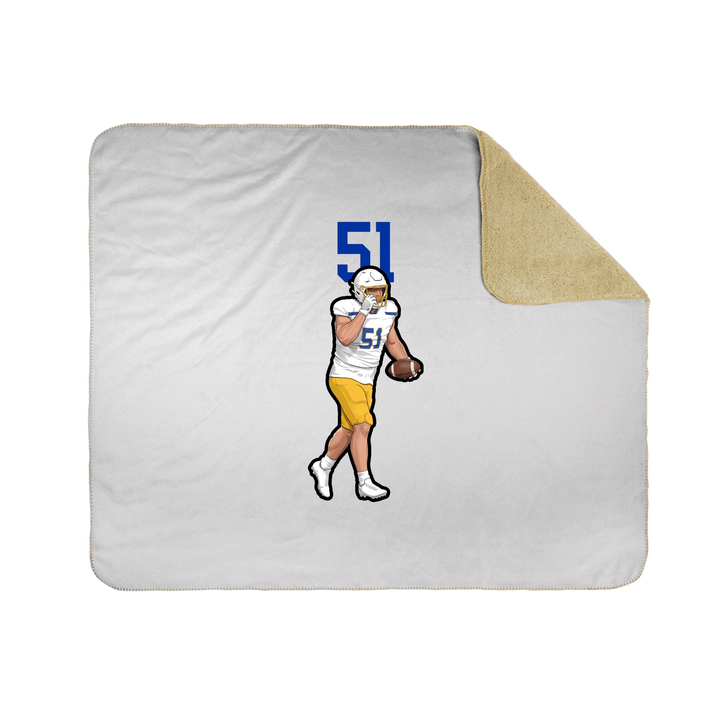 Throw Blanket — Number Top in White
