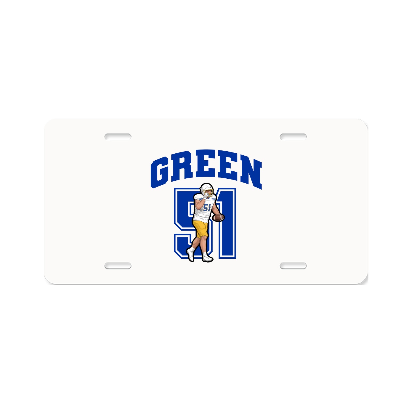 License Plate — Number in Classic