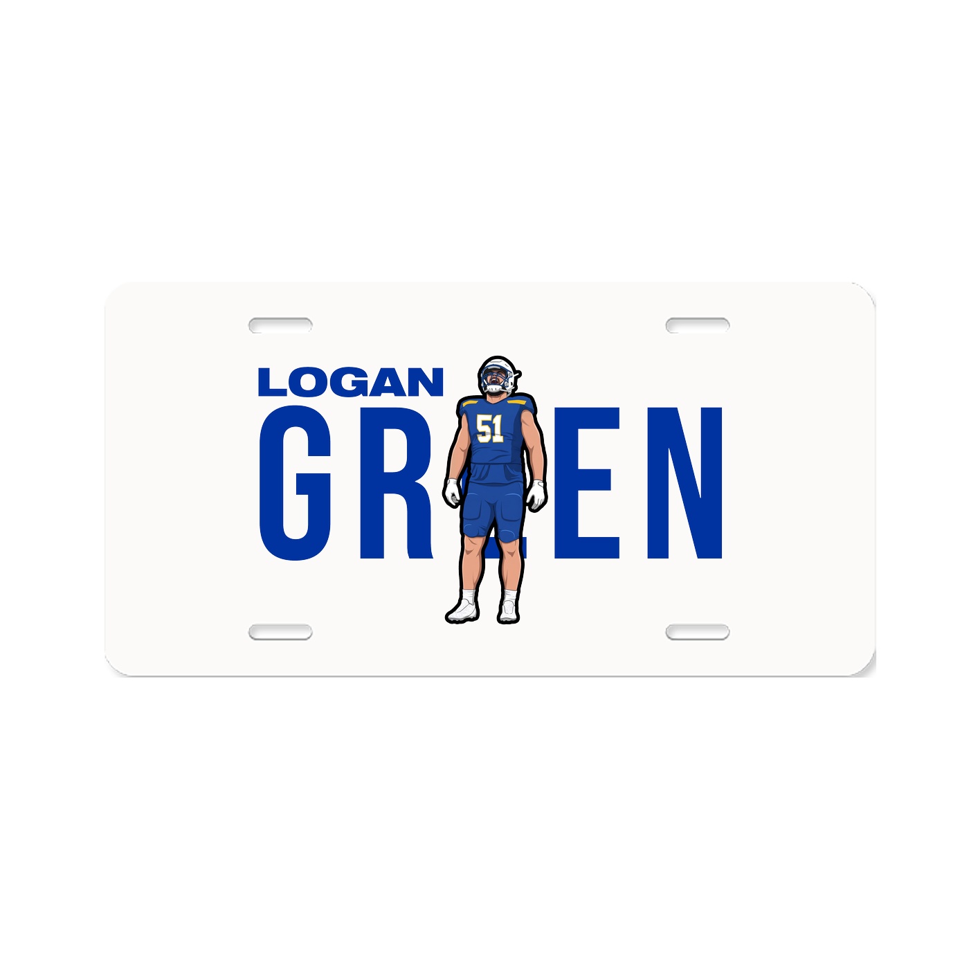 License Plate — Player Name in Classic