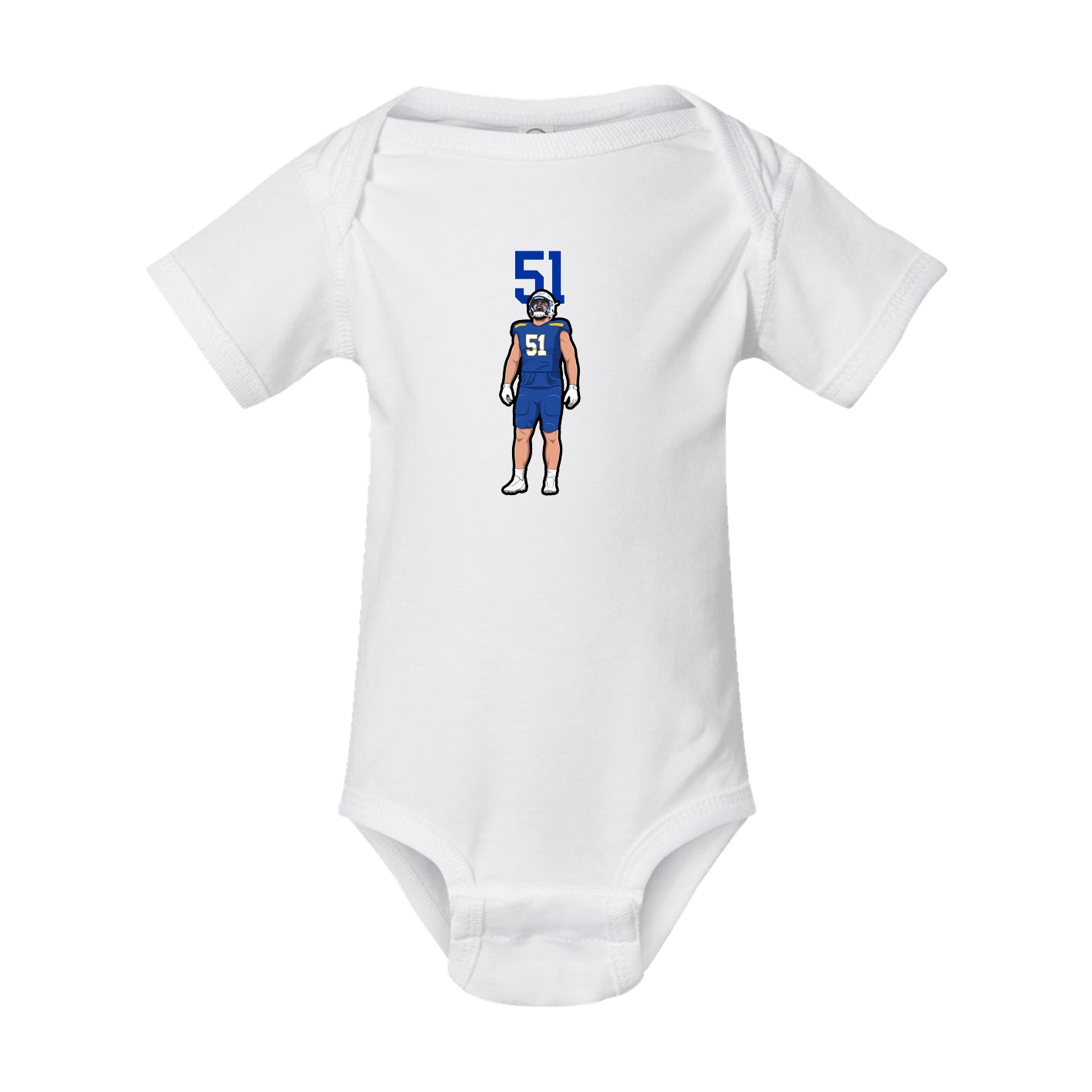 Baby Onesie — Number Top in White