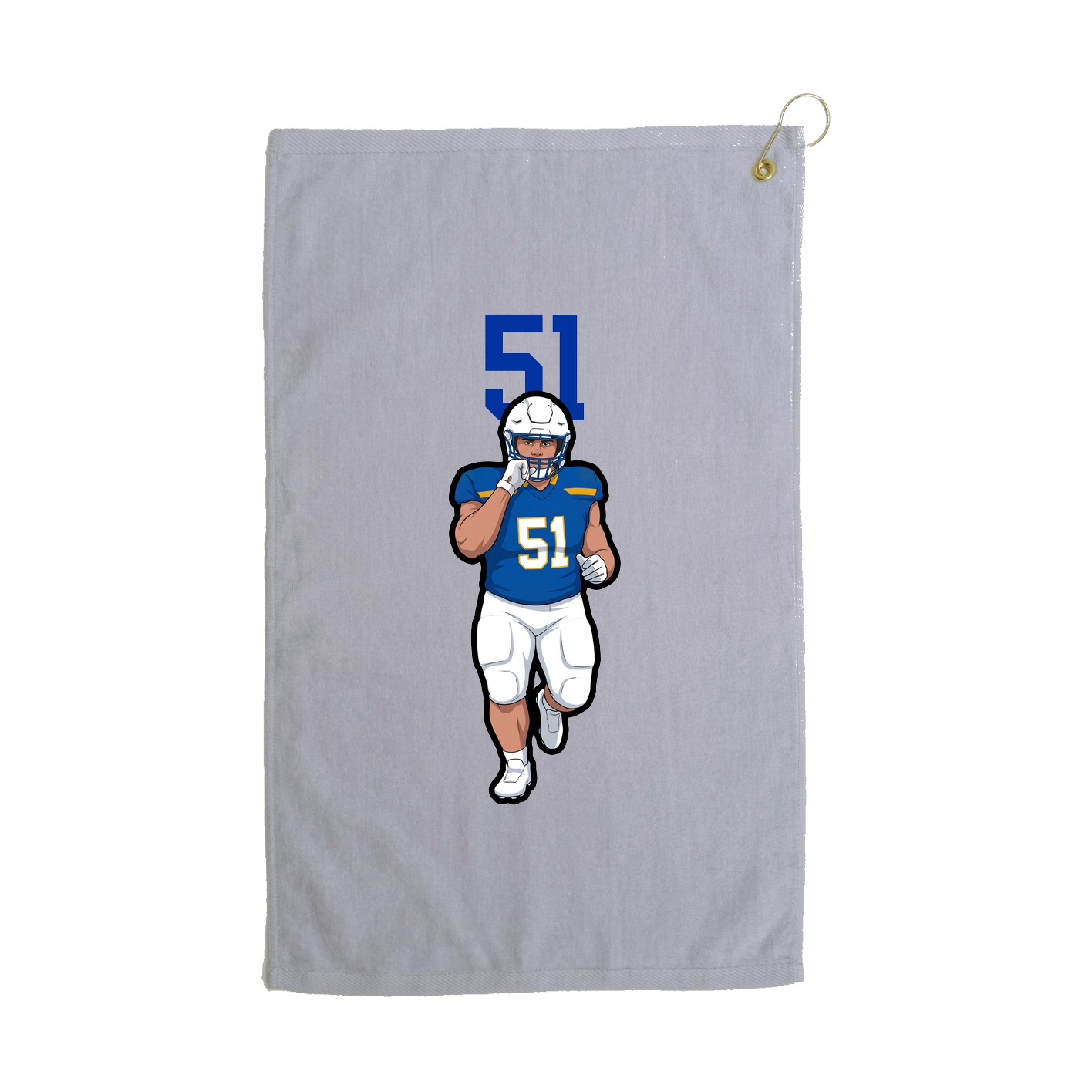 Golf Towel — Number Top in Grey