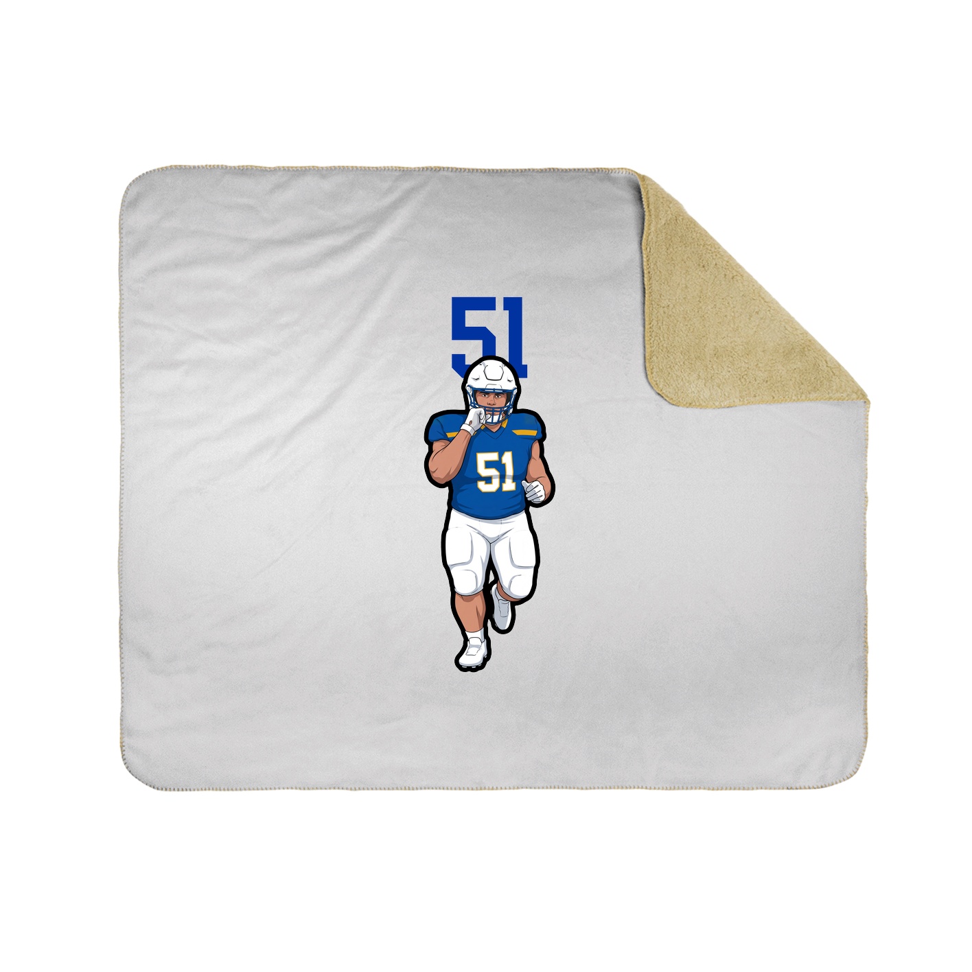 Throw Blanket — Number Top in White