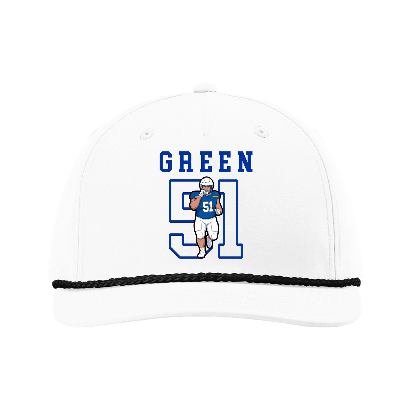 Five-Panel Classic Rope Cap — Shirsey in White