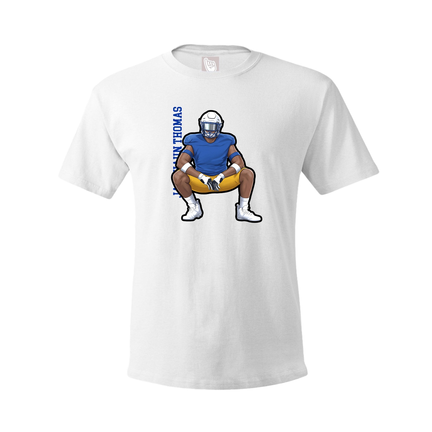 Tee — Name Vertical in White