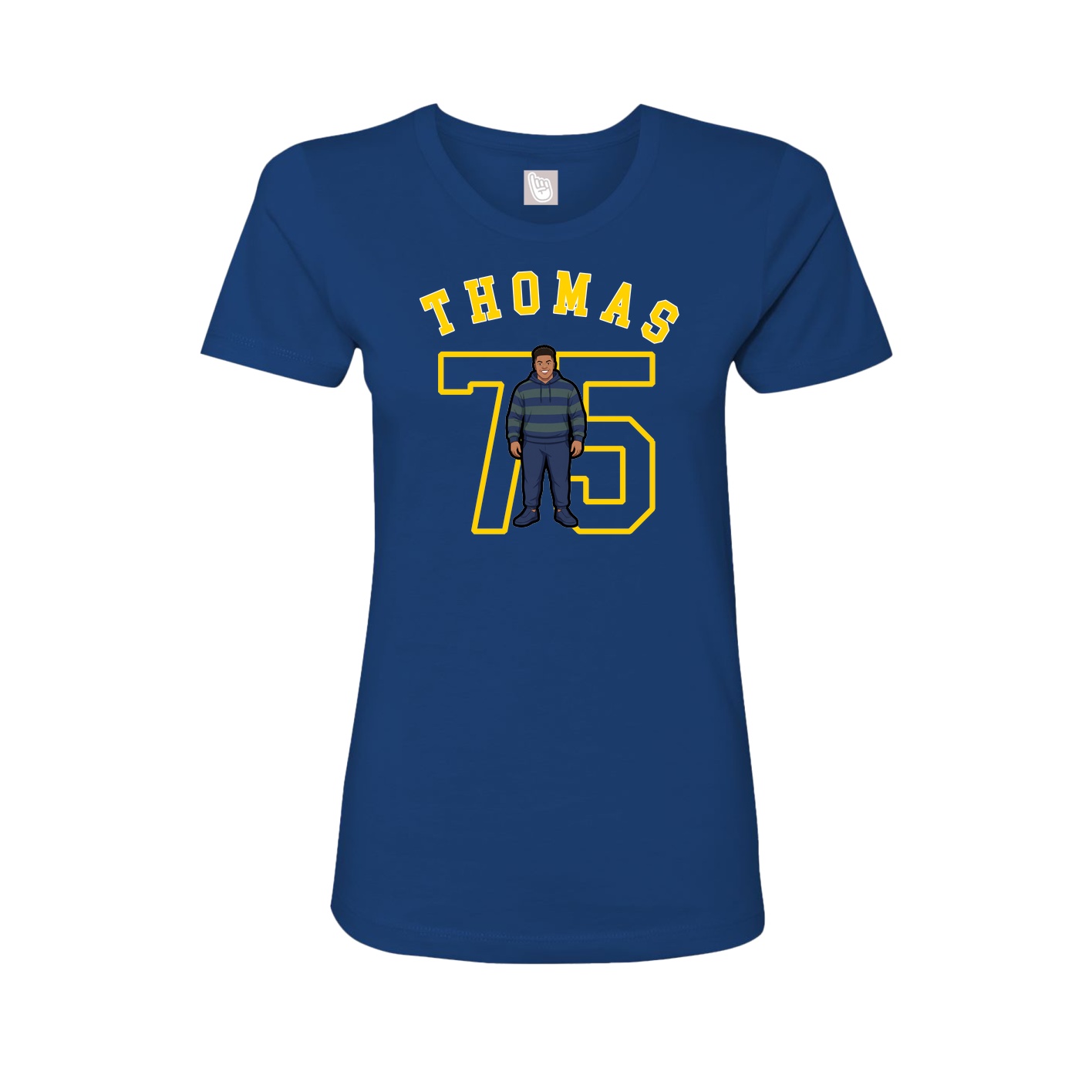 Fitted Women's Tee — Shirsey Arch in Royal