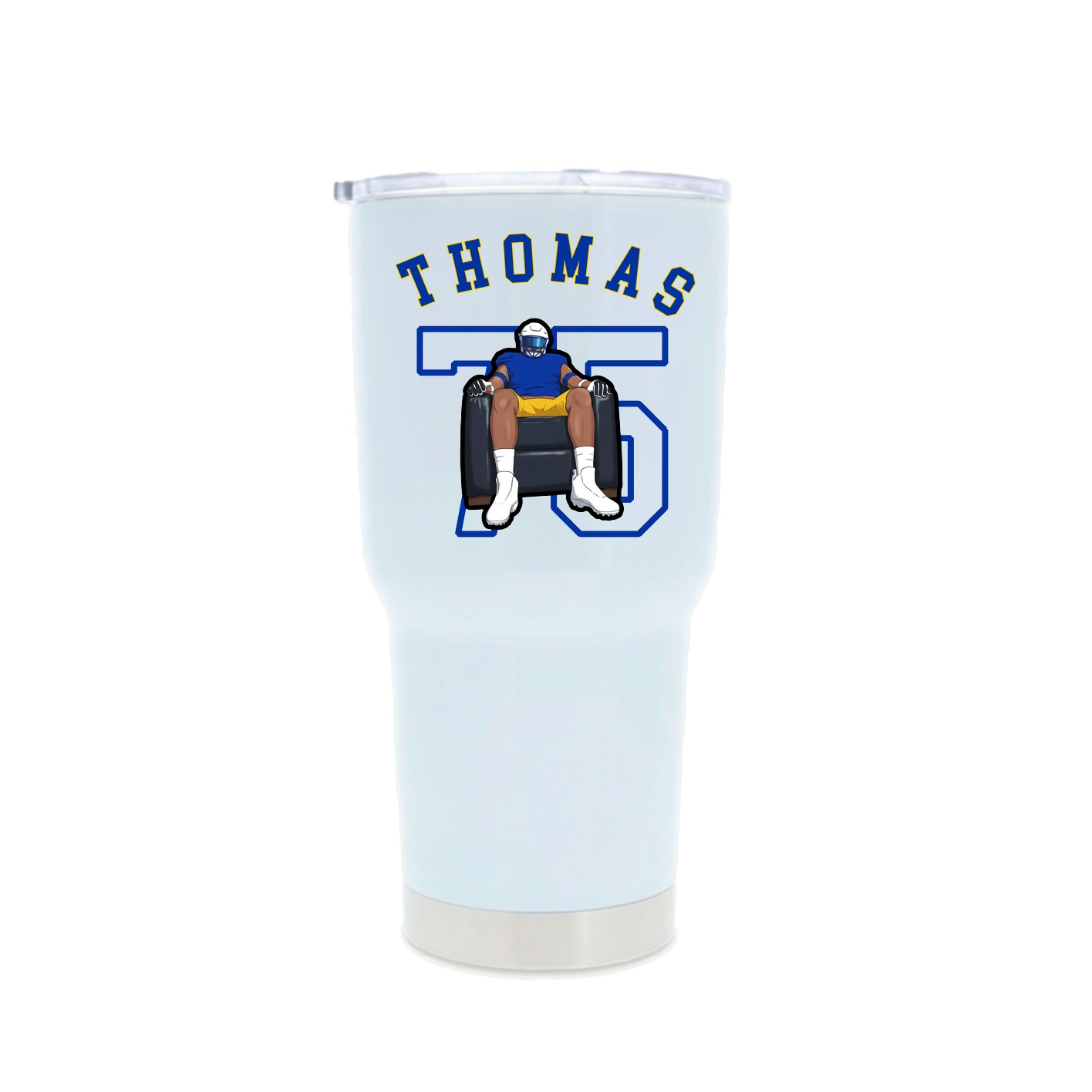 30oz Stainless Steel Tumbler — Shirsey Arch in White