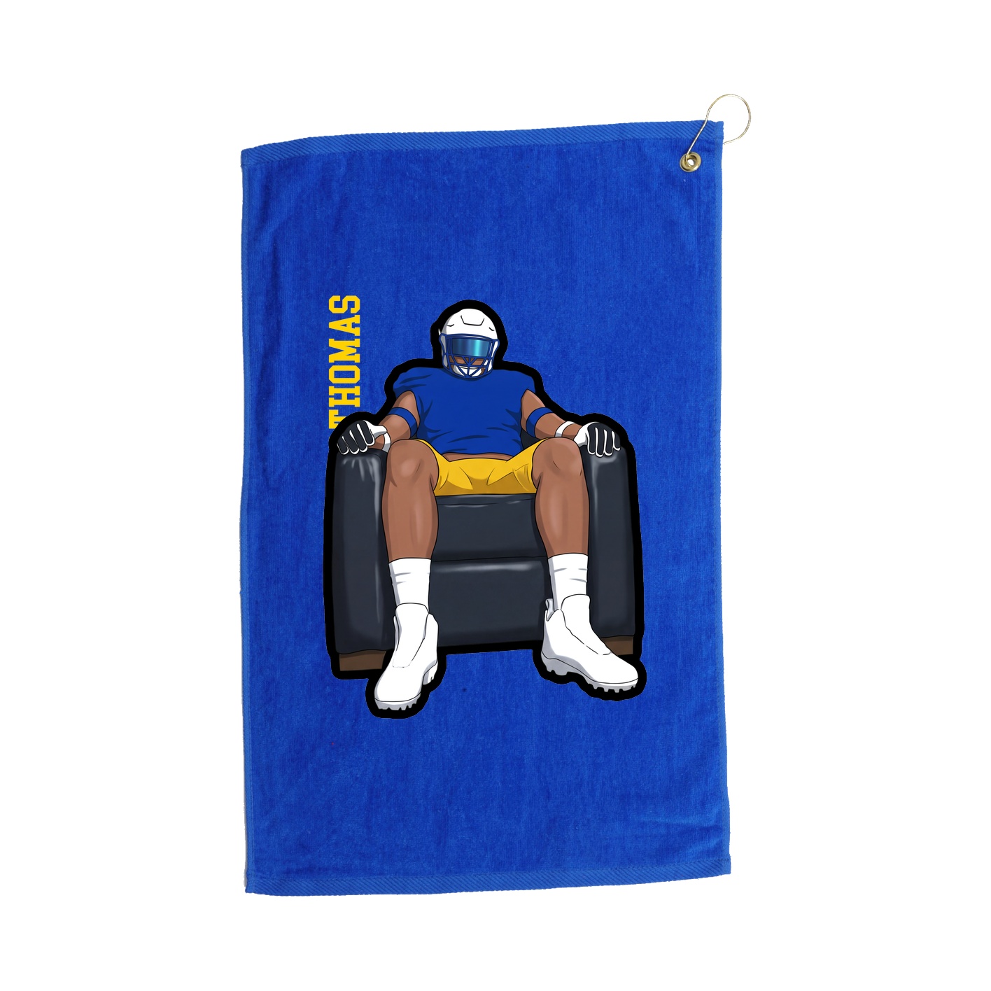Golf Towel — Name Vertical in Royal