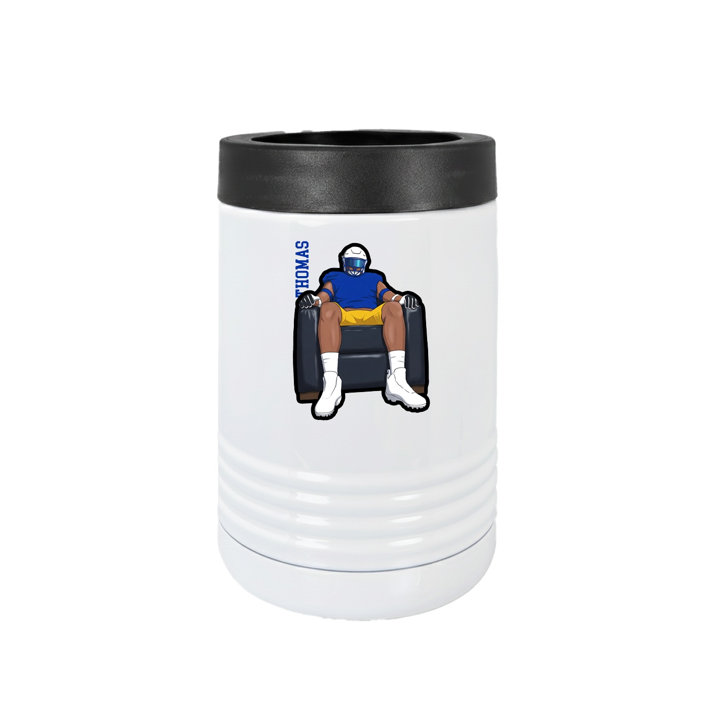 Beverage Holder — Name Vertical in White