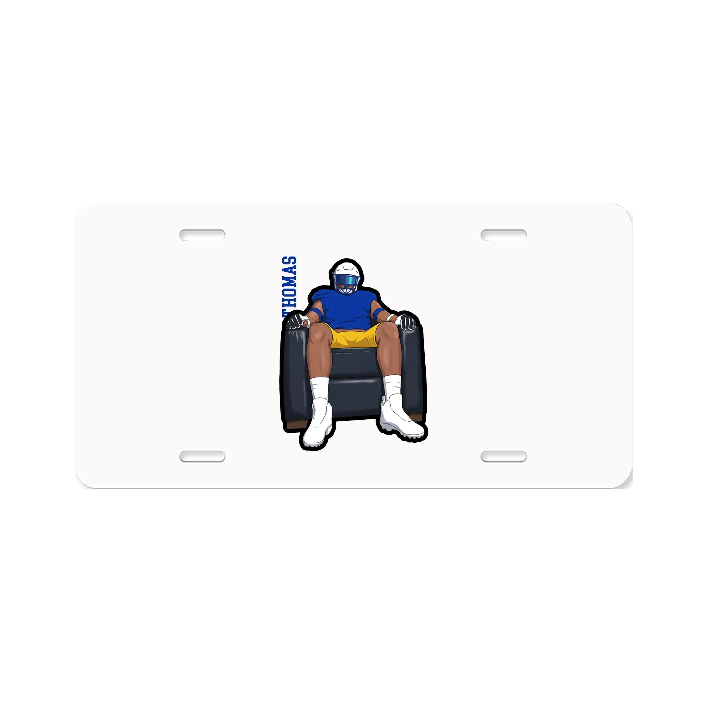 License Plate — Name Vertical in Classic