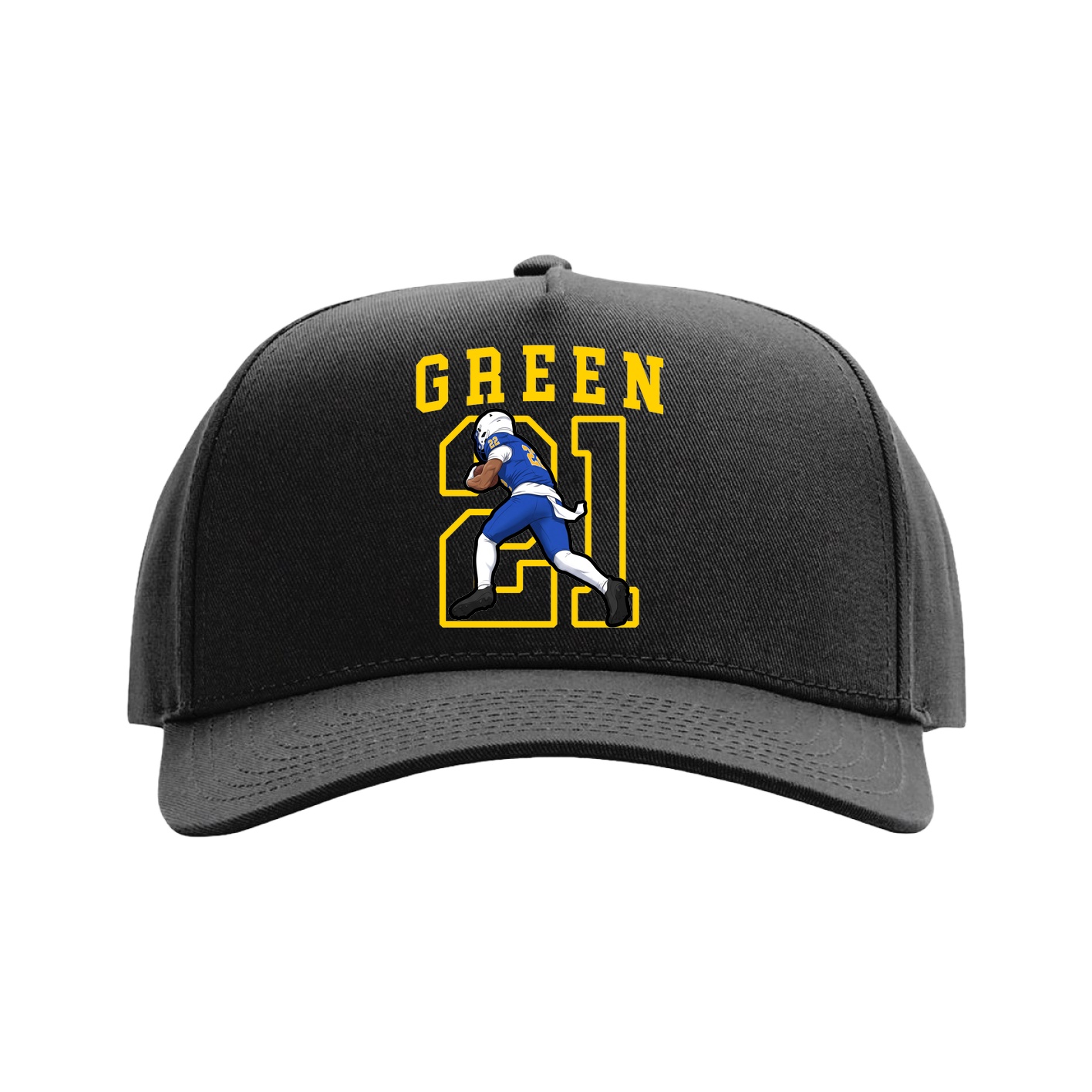 Full Fabric Five-Panel Champ Cap — Shirsey in Black