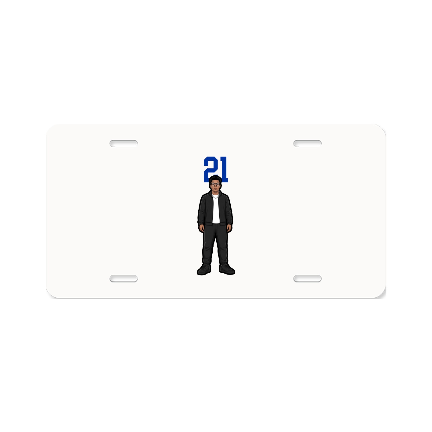 License Plate — Number Top in Classic