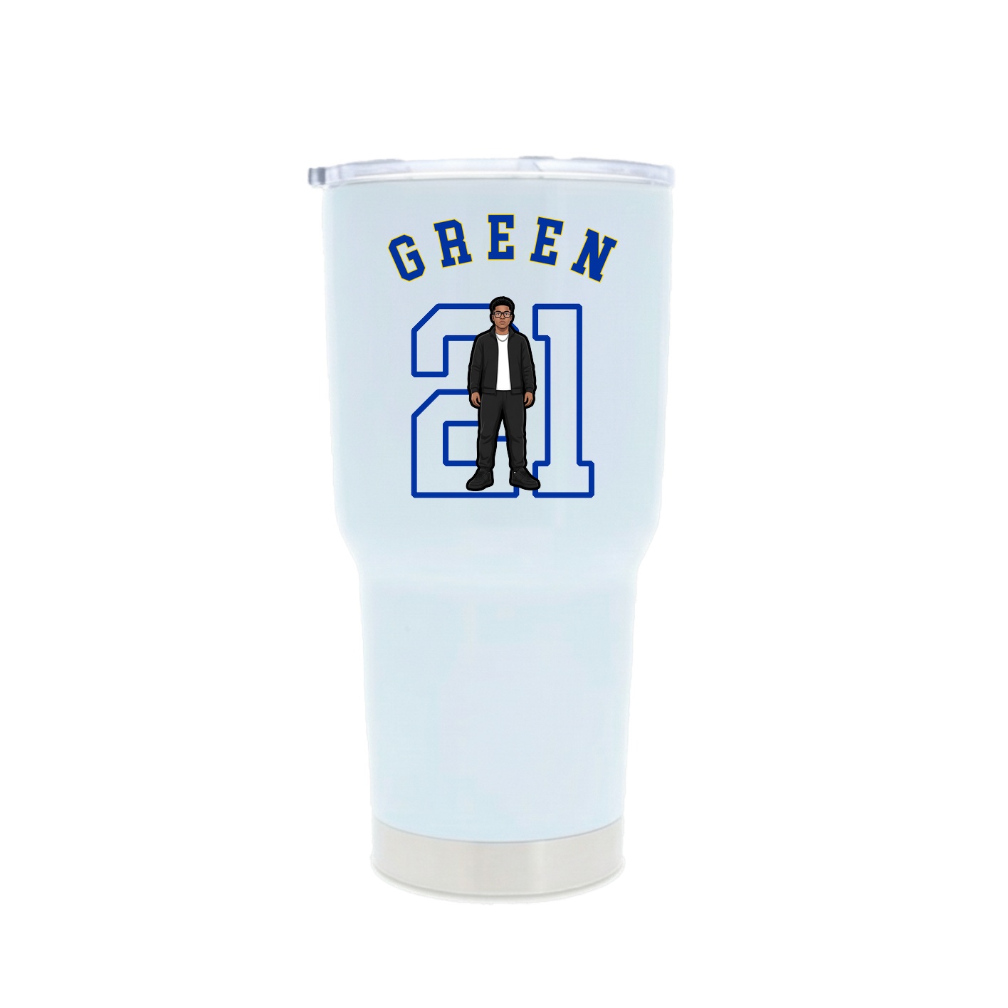 30oz Stainless Steel Tumbler — Shirsey Arch in White