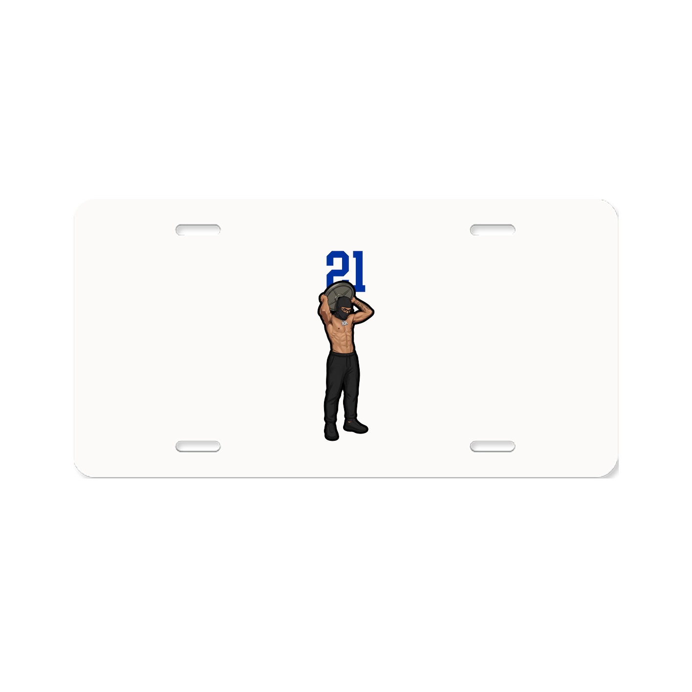 License Plate — Number Top in Classic