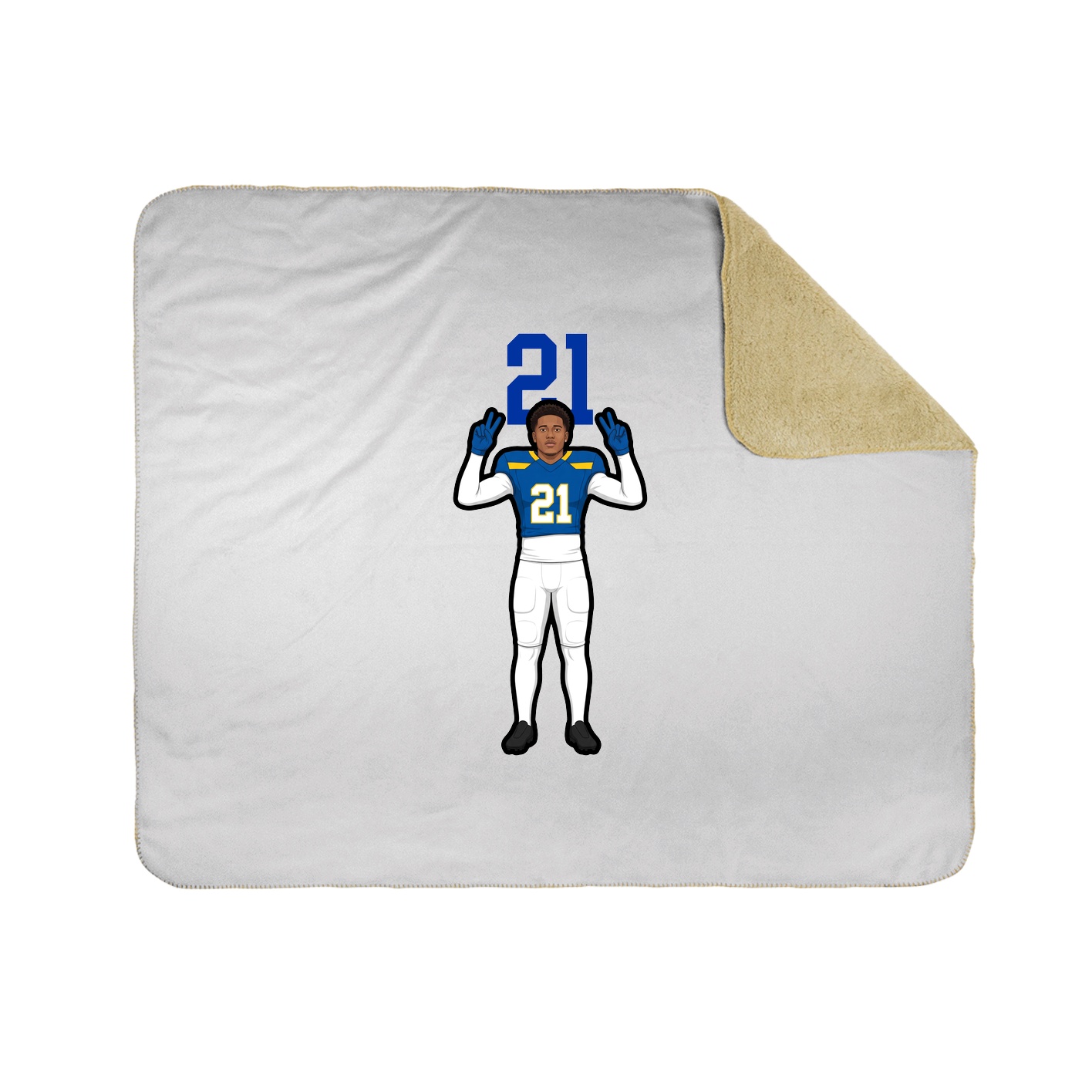 Throw Blanket — Number Top in White