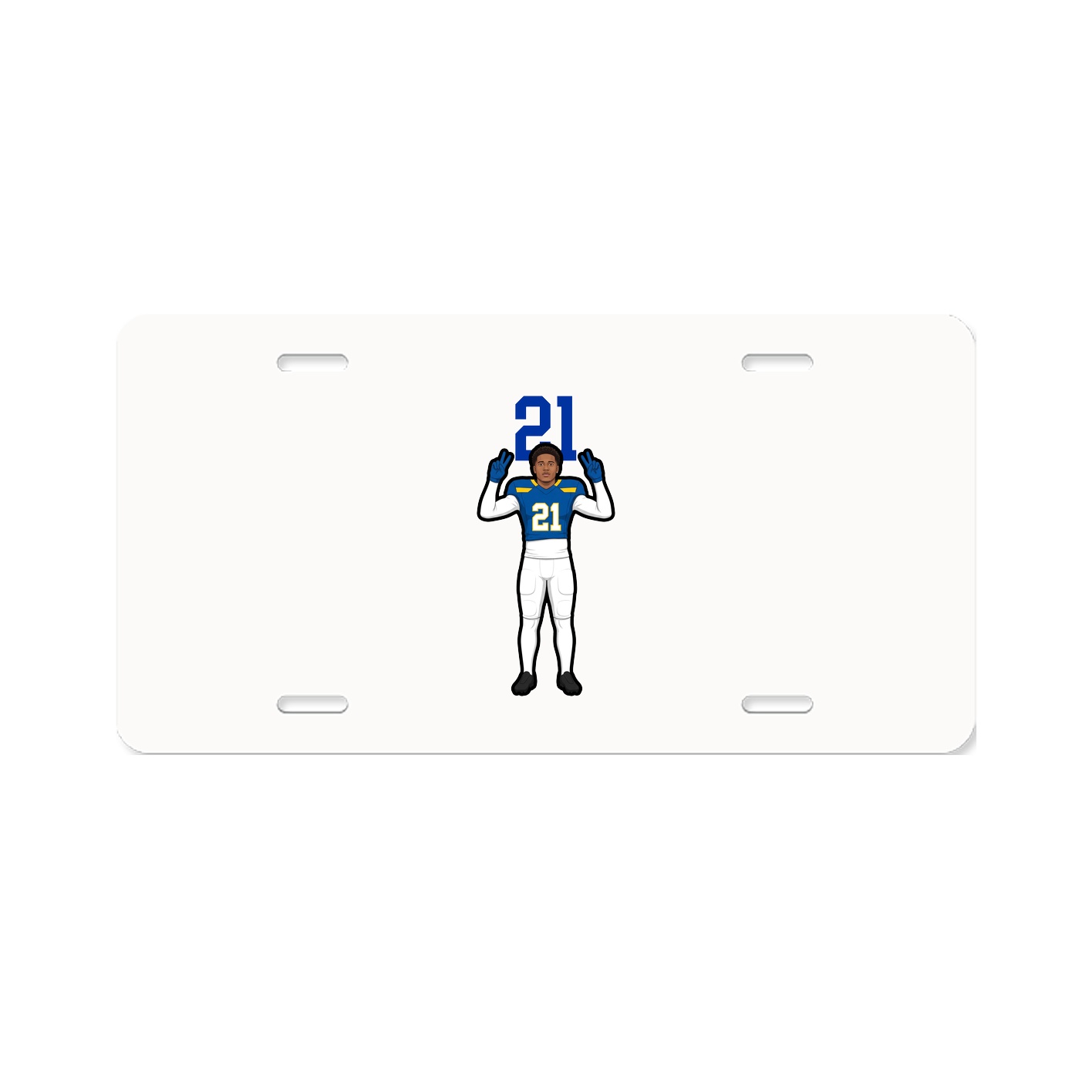 License Plate — Number Top in Classic