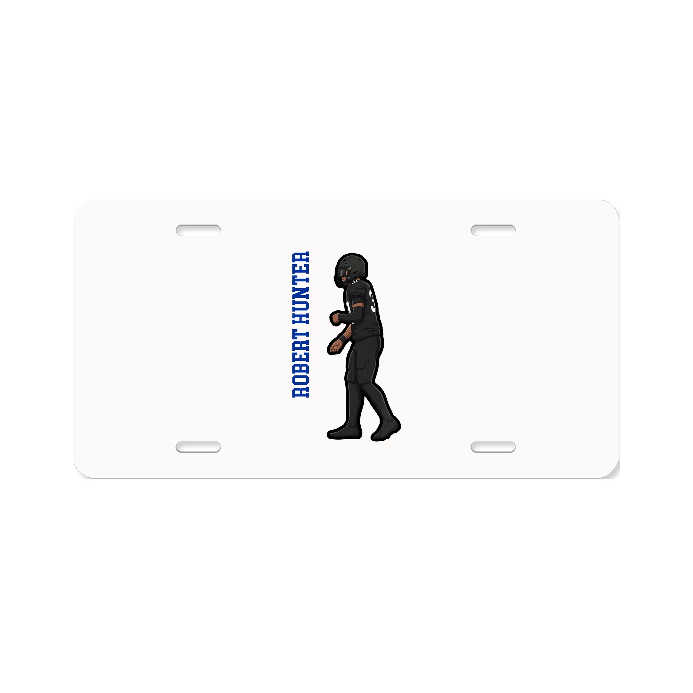 License Plate — Name Vertical in Classic