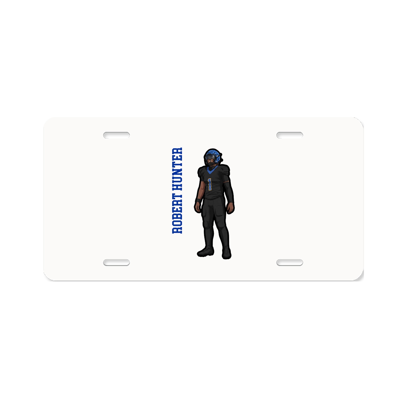 License Plate — Name Vertical in Classic