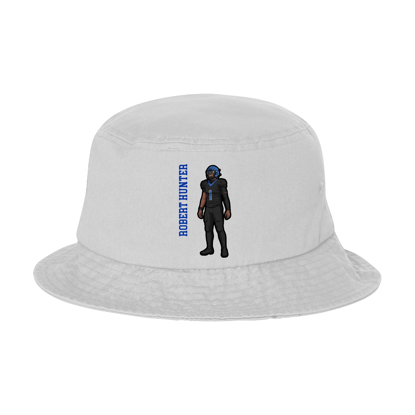 Bucket Cap — Name Vertical in White