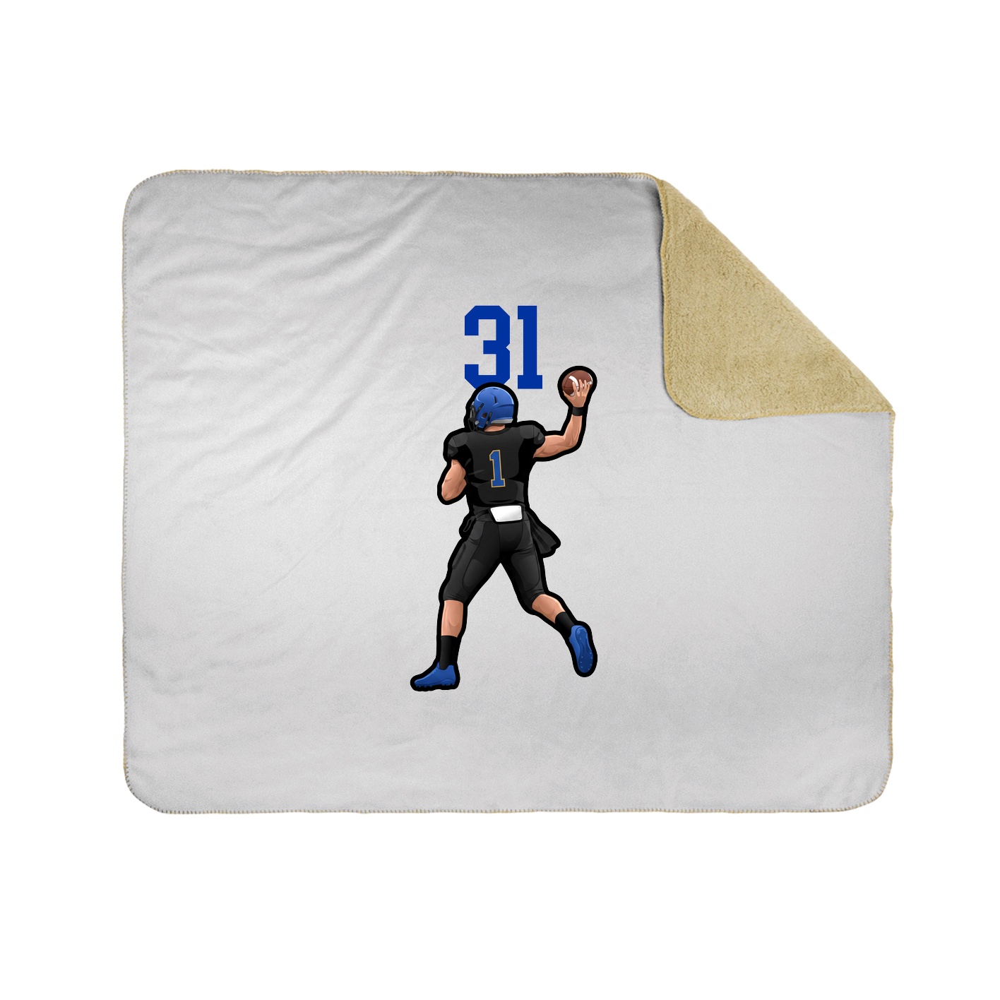 Throw Blanket — Number Top in White
