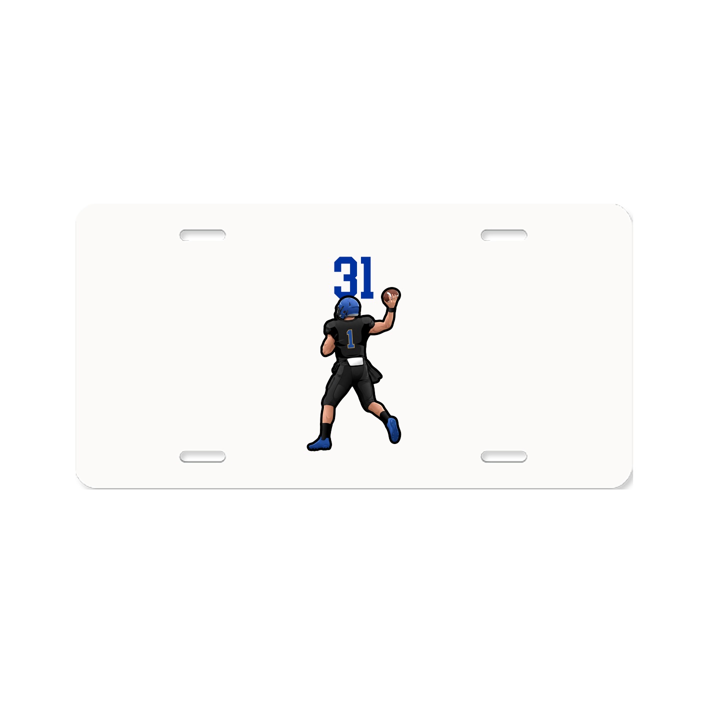 License Plate — Number Top in Classic