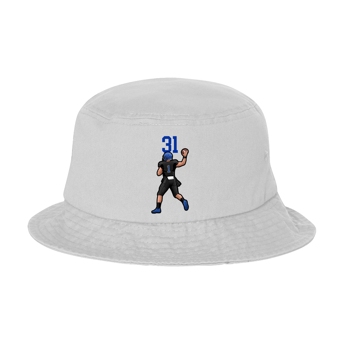 Bucket Cap — Number Top in White