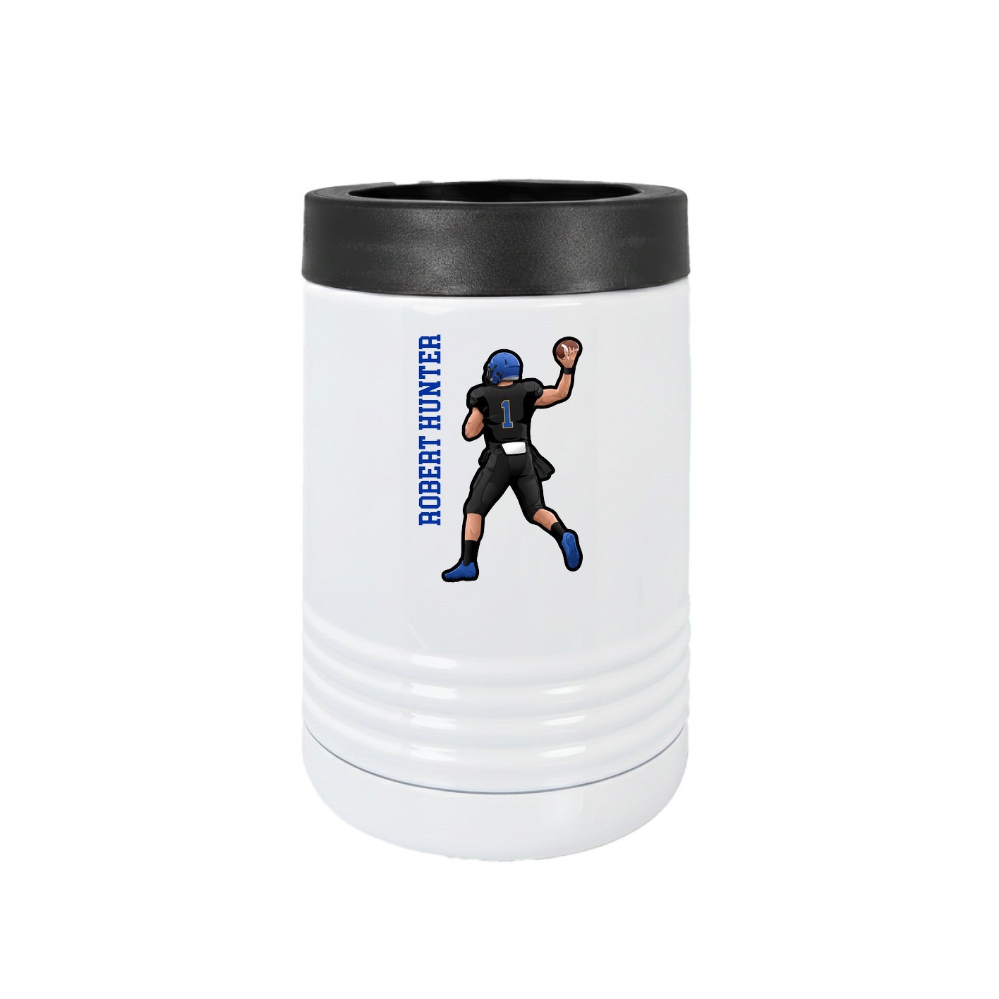 Beverage Holder — Name Vertical in White